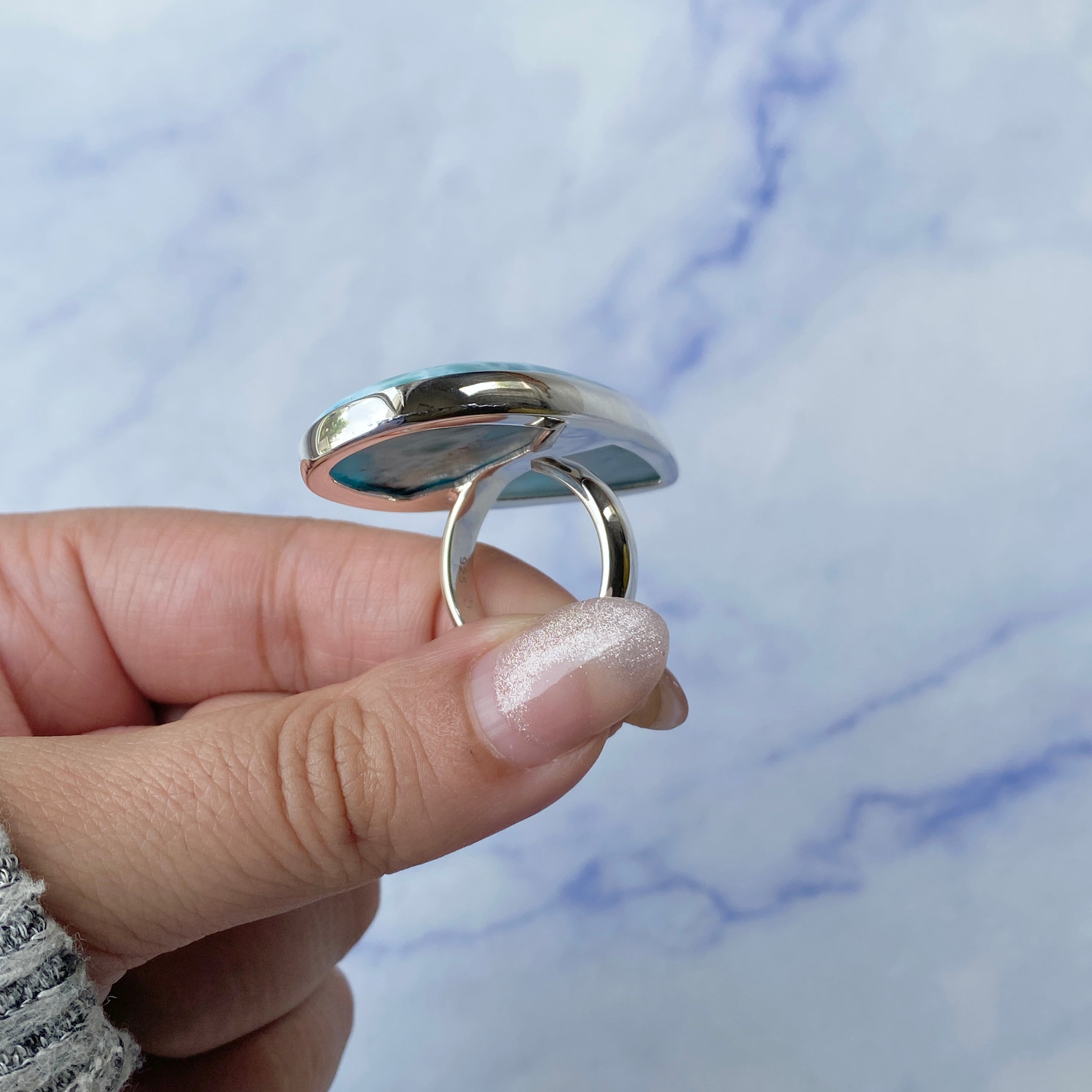 Larimar Adjustable Ring-(LAR-R-204.)