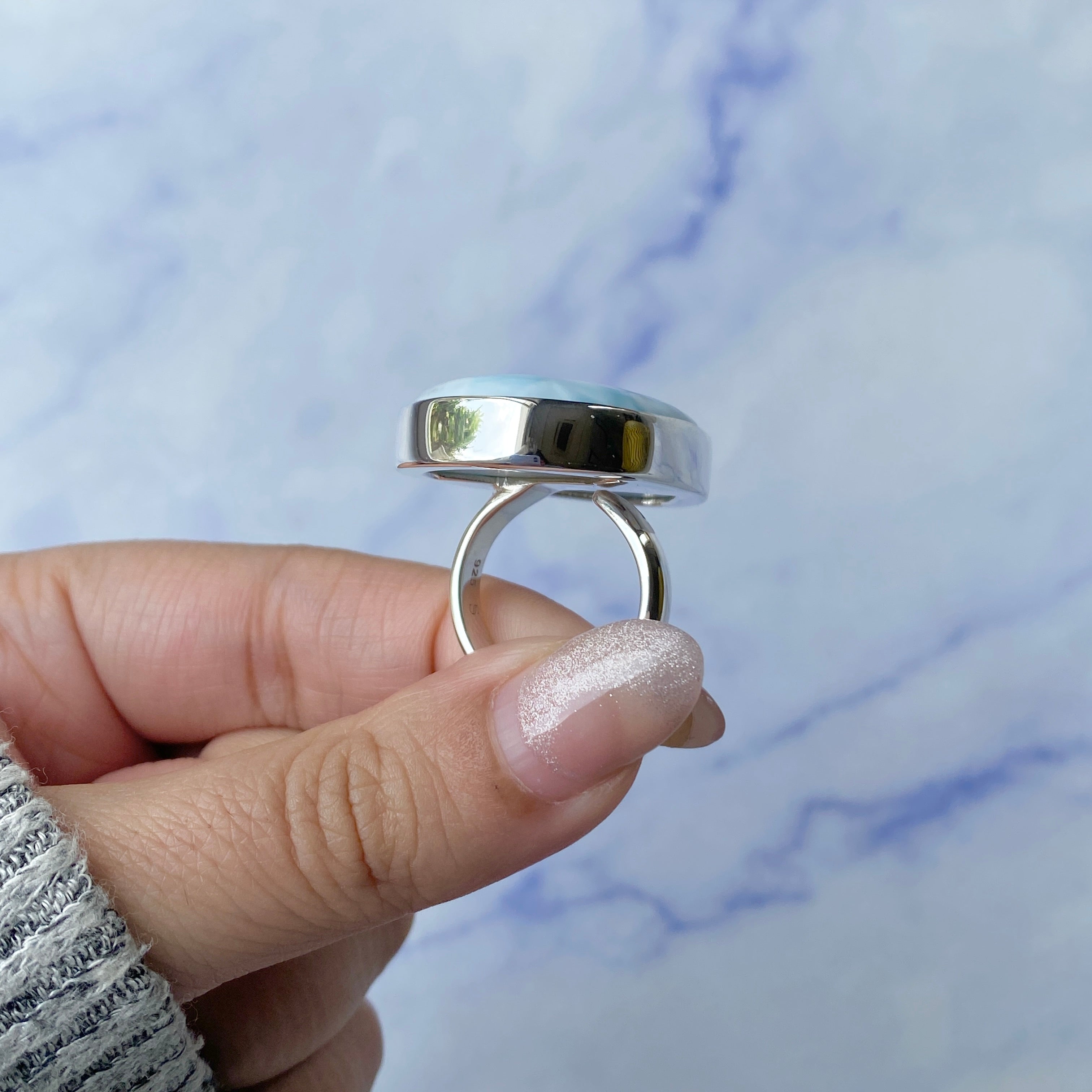 Larimar Adjustable Ring-(LAR-R-214.)