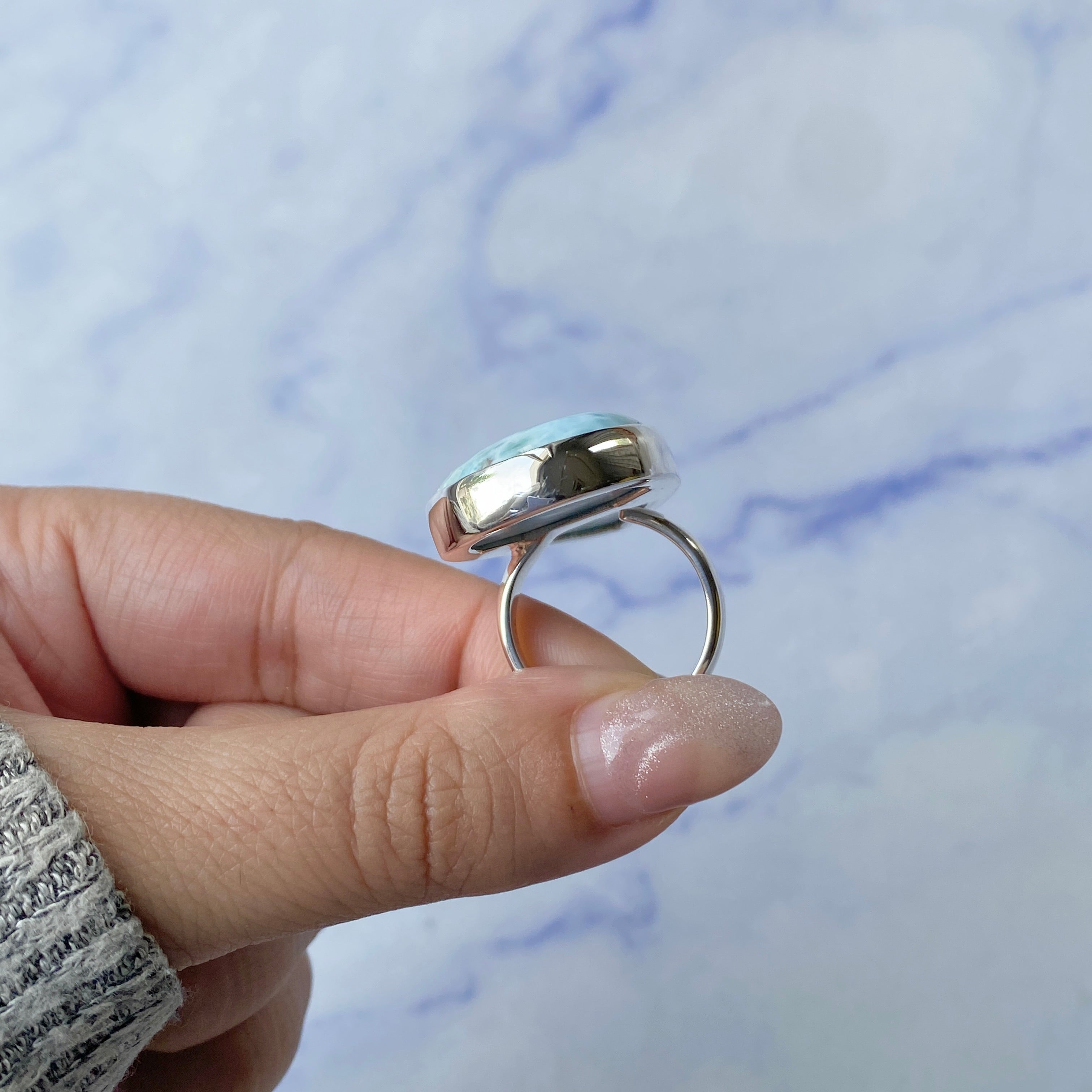 Larimar Adjustable Ring-(LAR-R-216.)