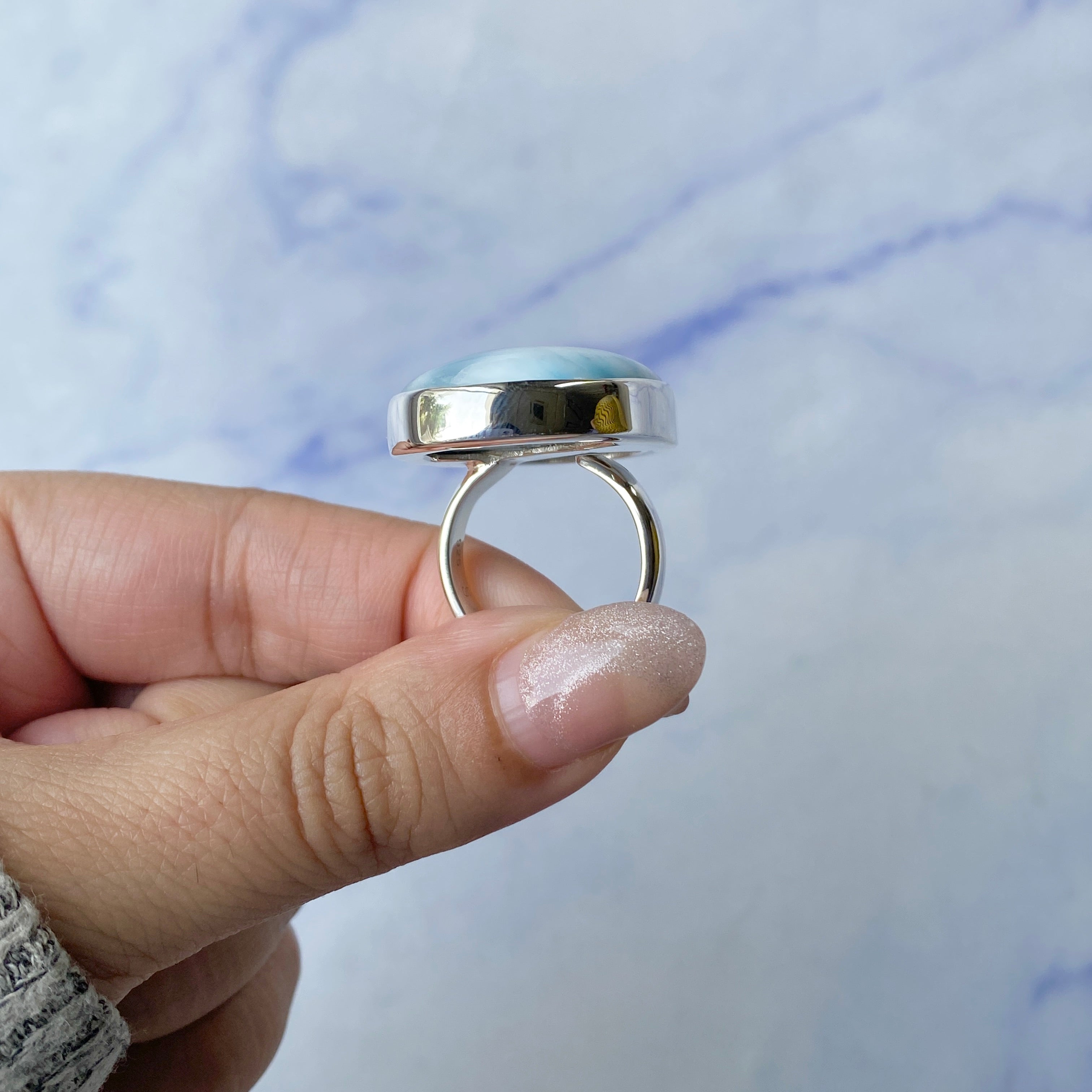 Larimar Adjustable Ring-(LAR-R-218.)