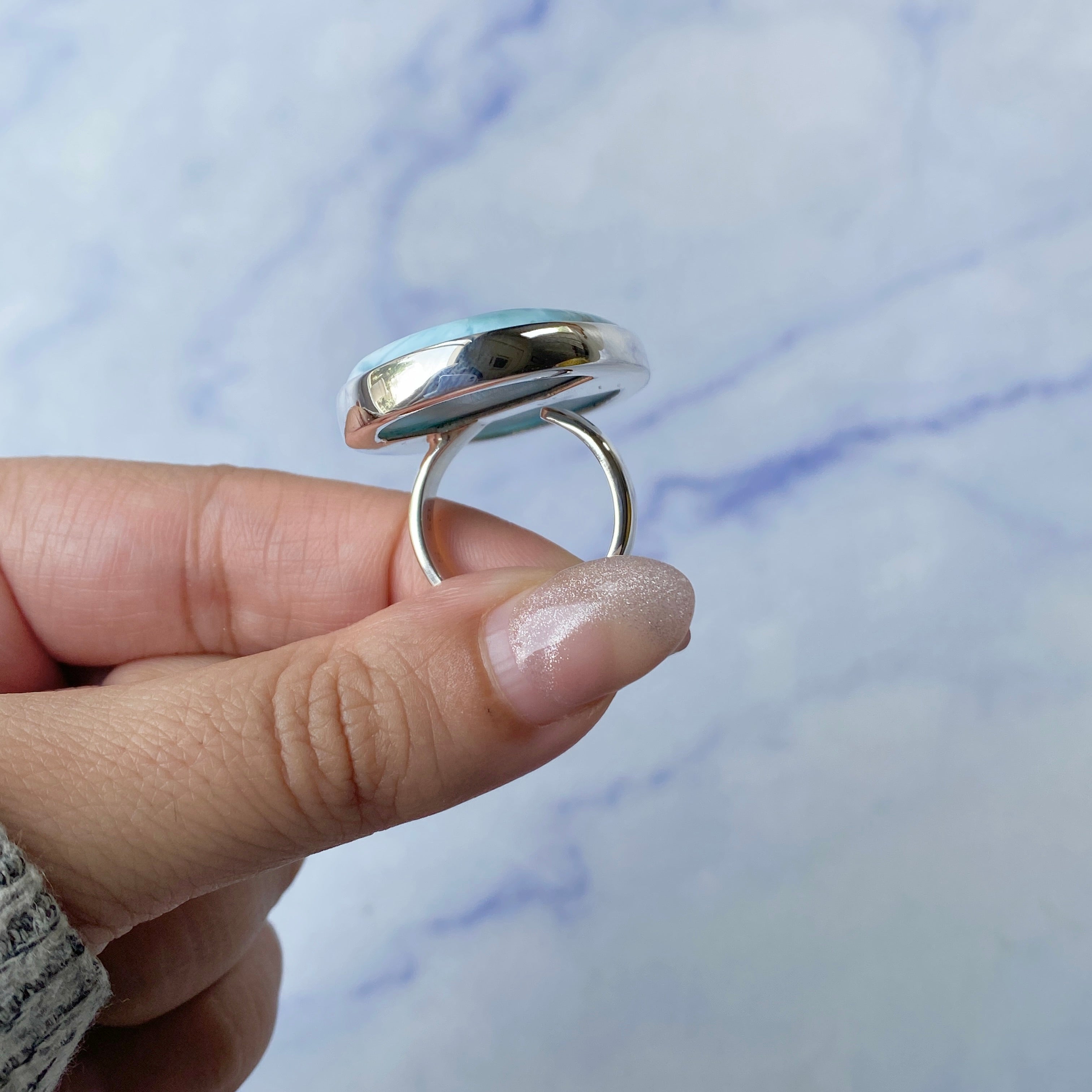 Larimar Adjustable Ring-(LAR-R-219.)
