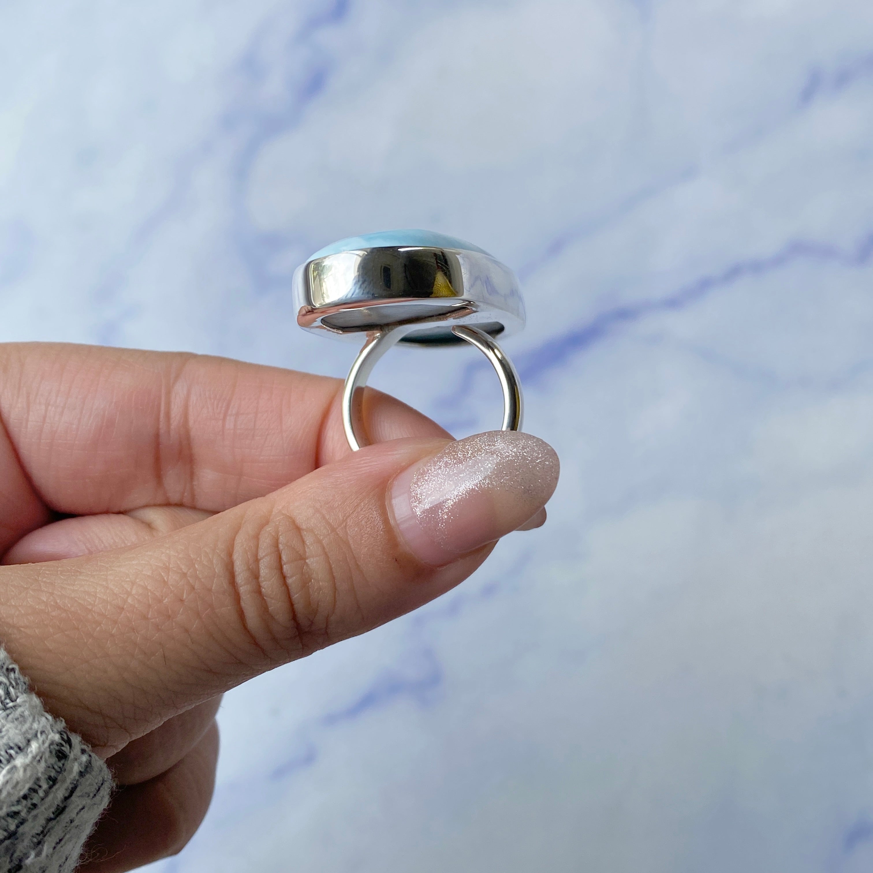 Larimar Adjustable Ring-(LAR-R-226.)