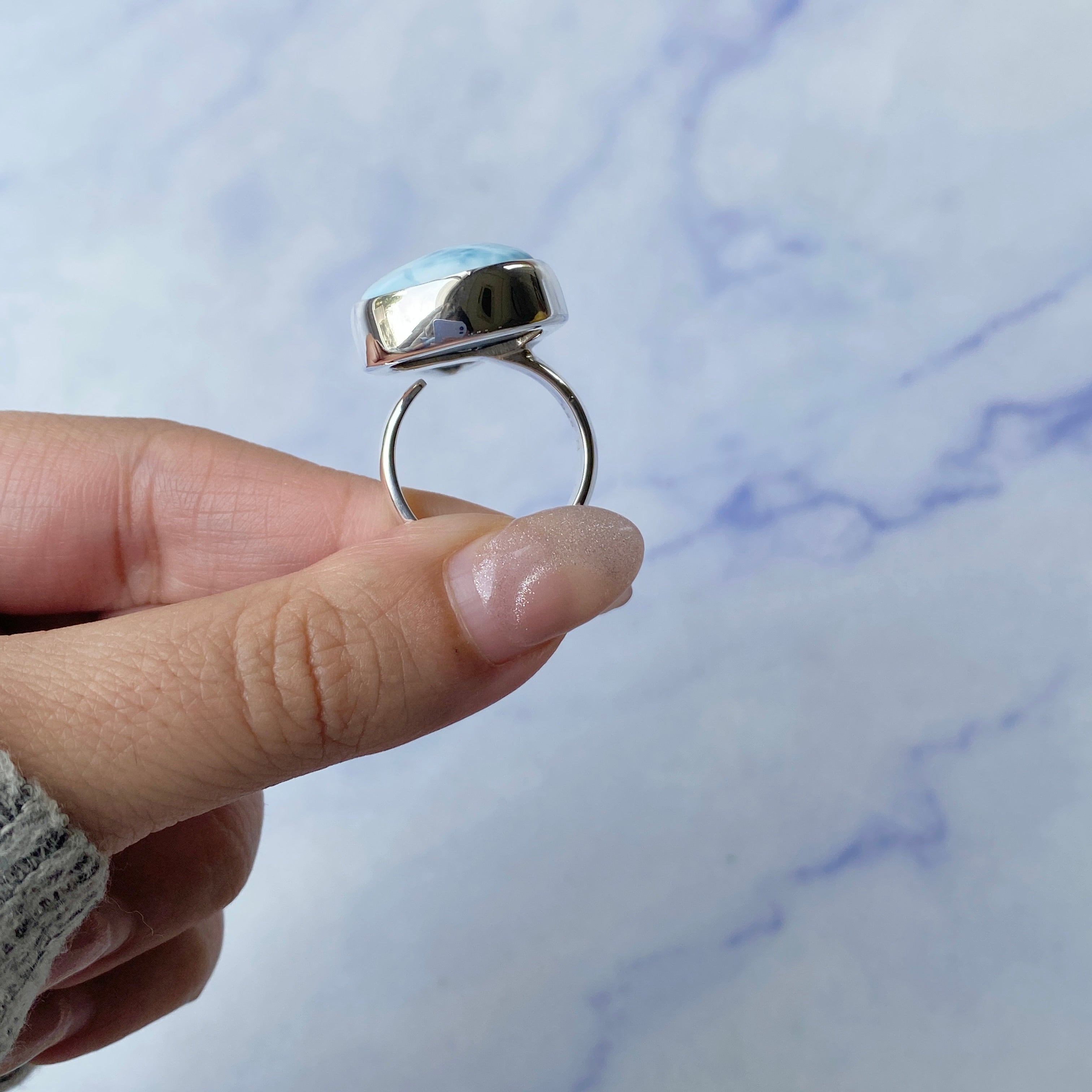 Larimar Adjustable Ring-(LAR-R-228.)