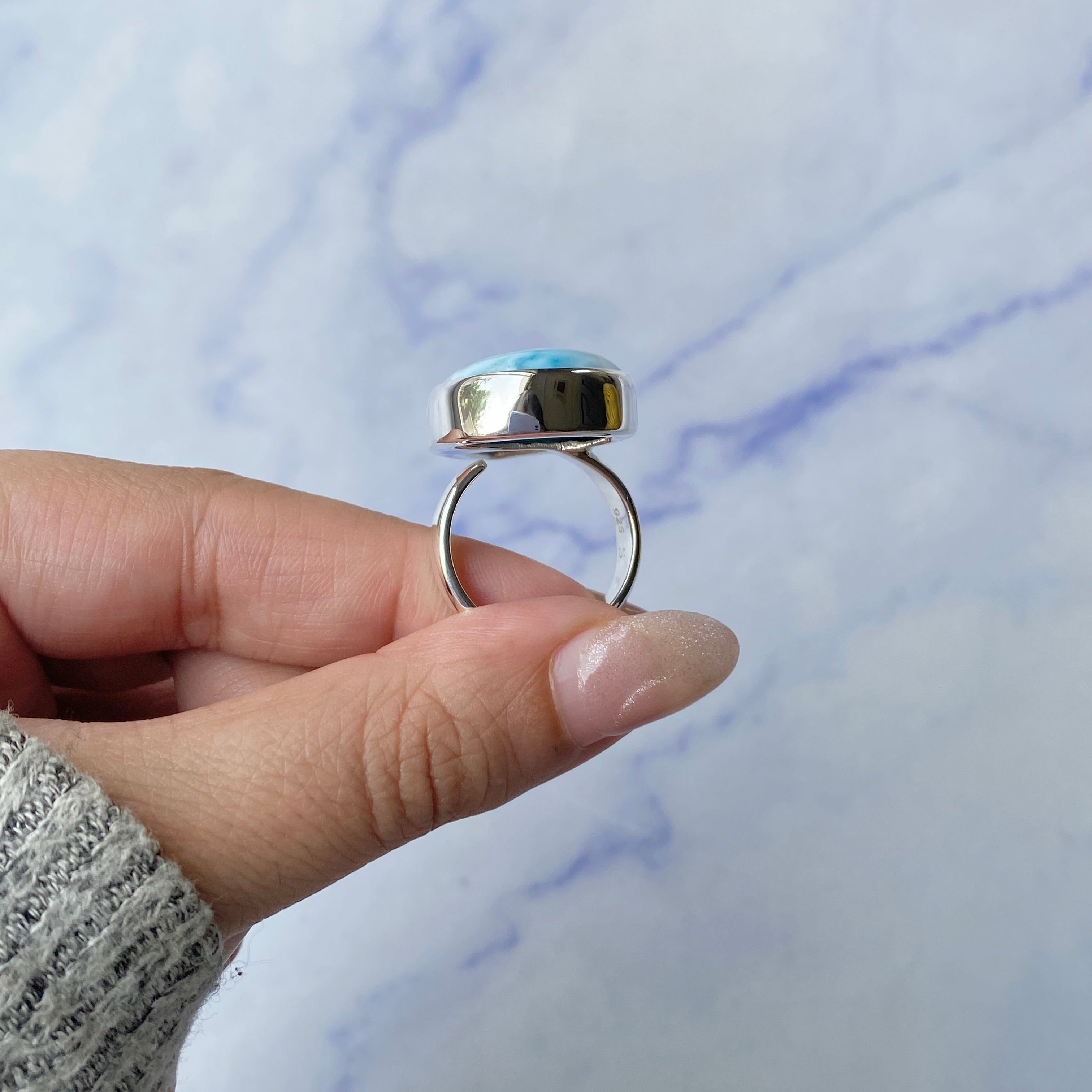 Larimar Adjustable Ring-(LAR-R-240.)