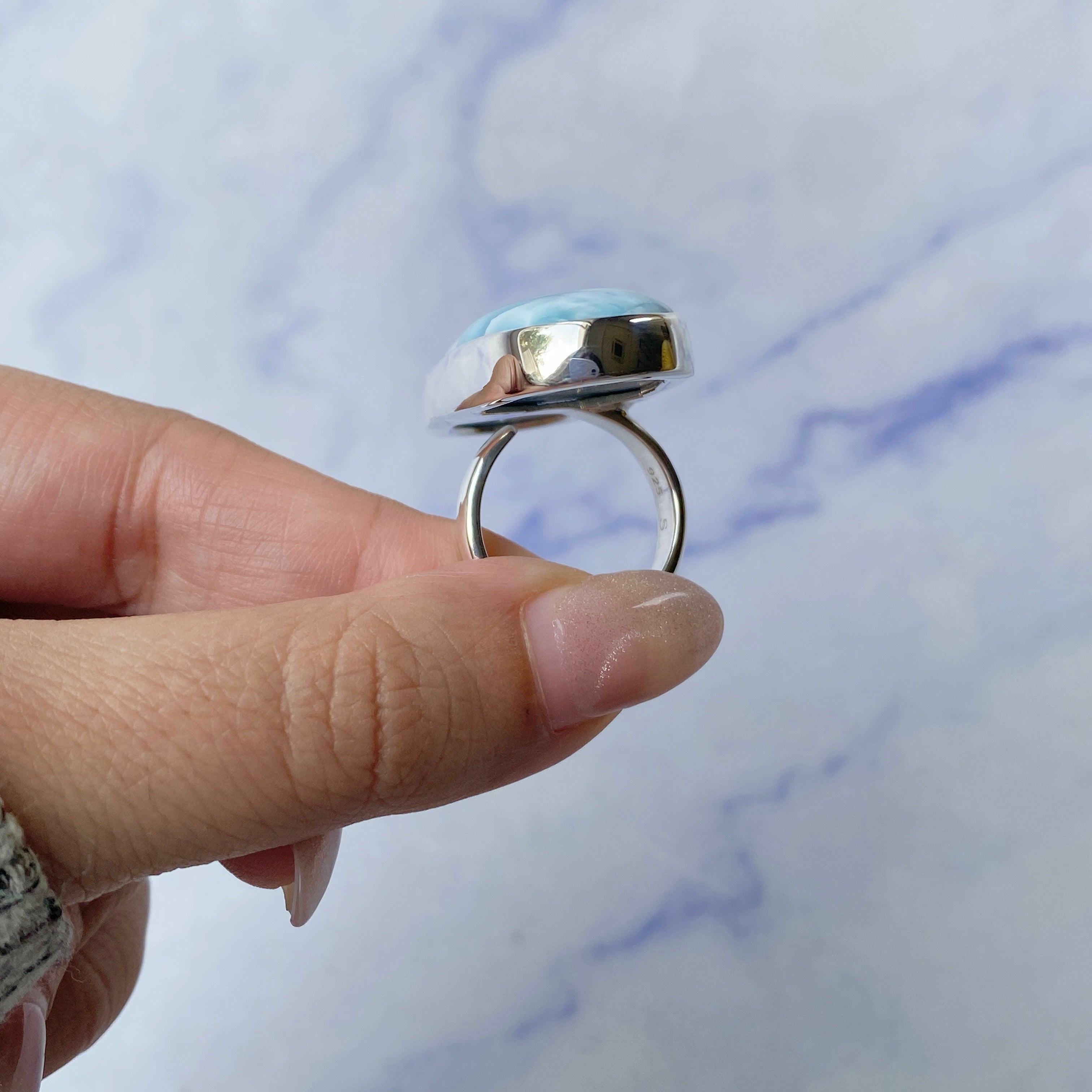 Larimar Adjustable Ring-(LAR-R-243.)