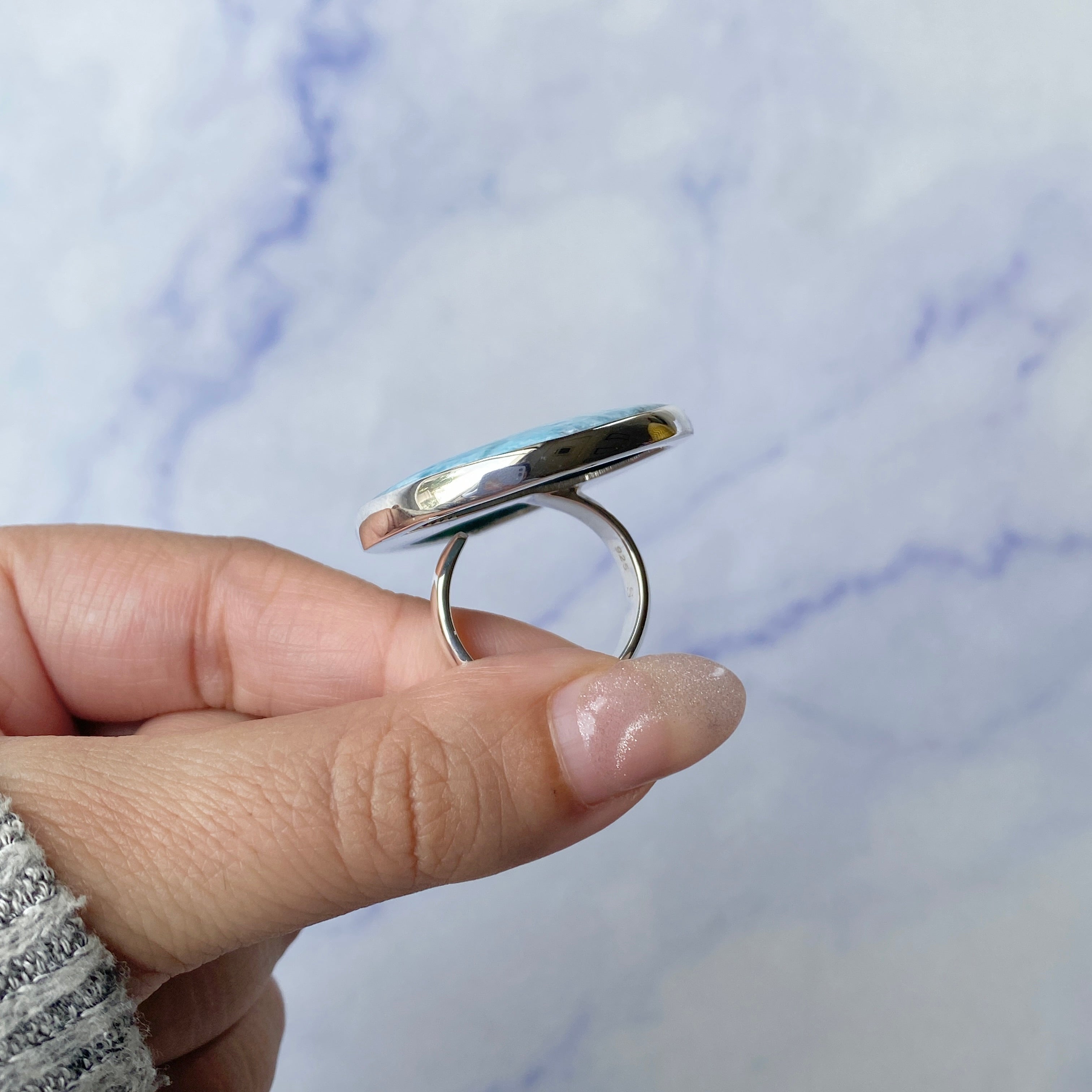 Larimar Adjustable Ring-(LAR-R-246.)