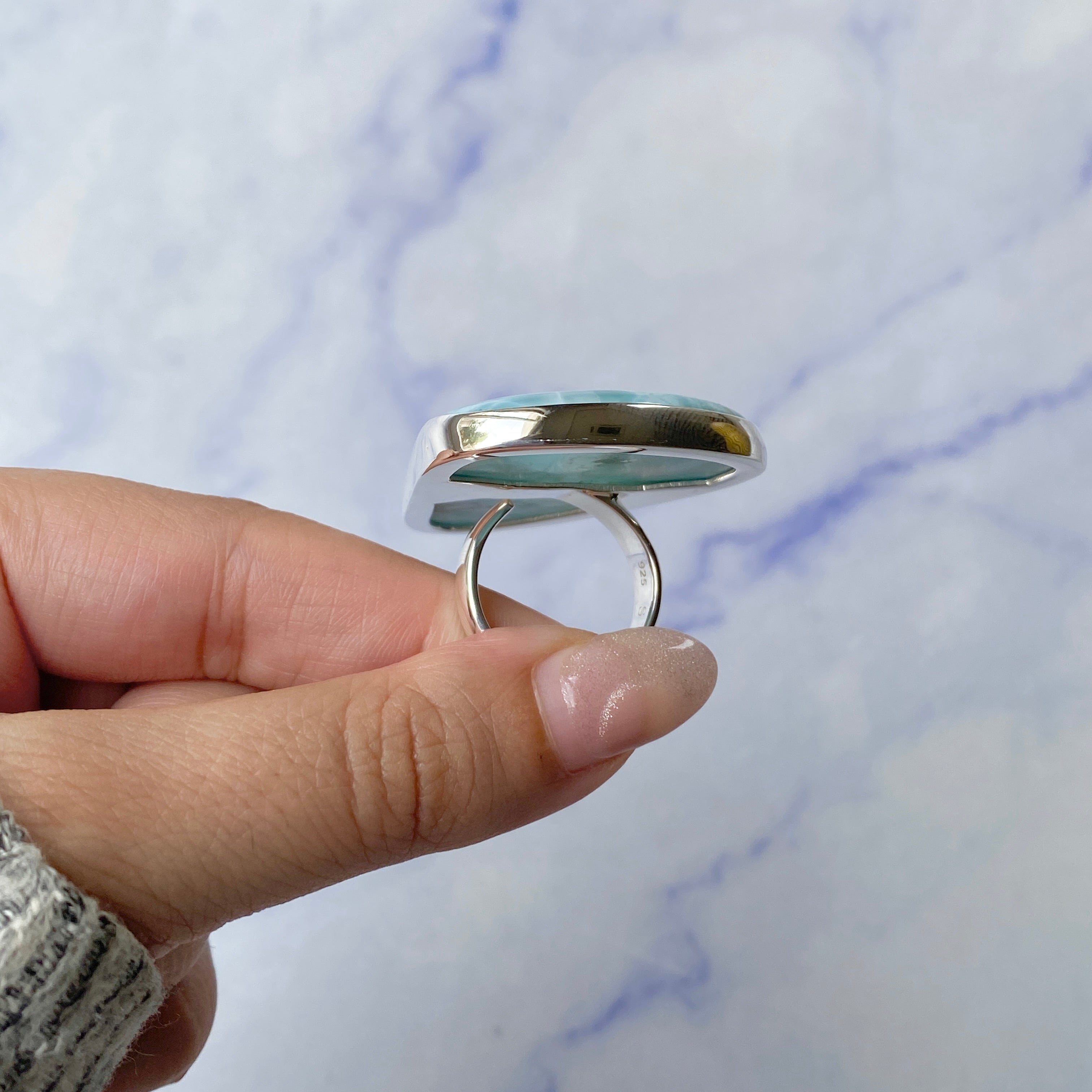 Larimar Adjustable Ring-(LAR-R-254.)