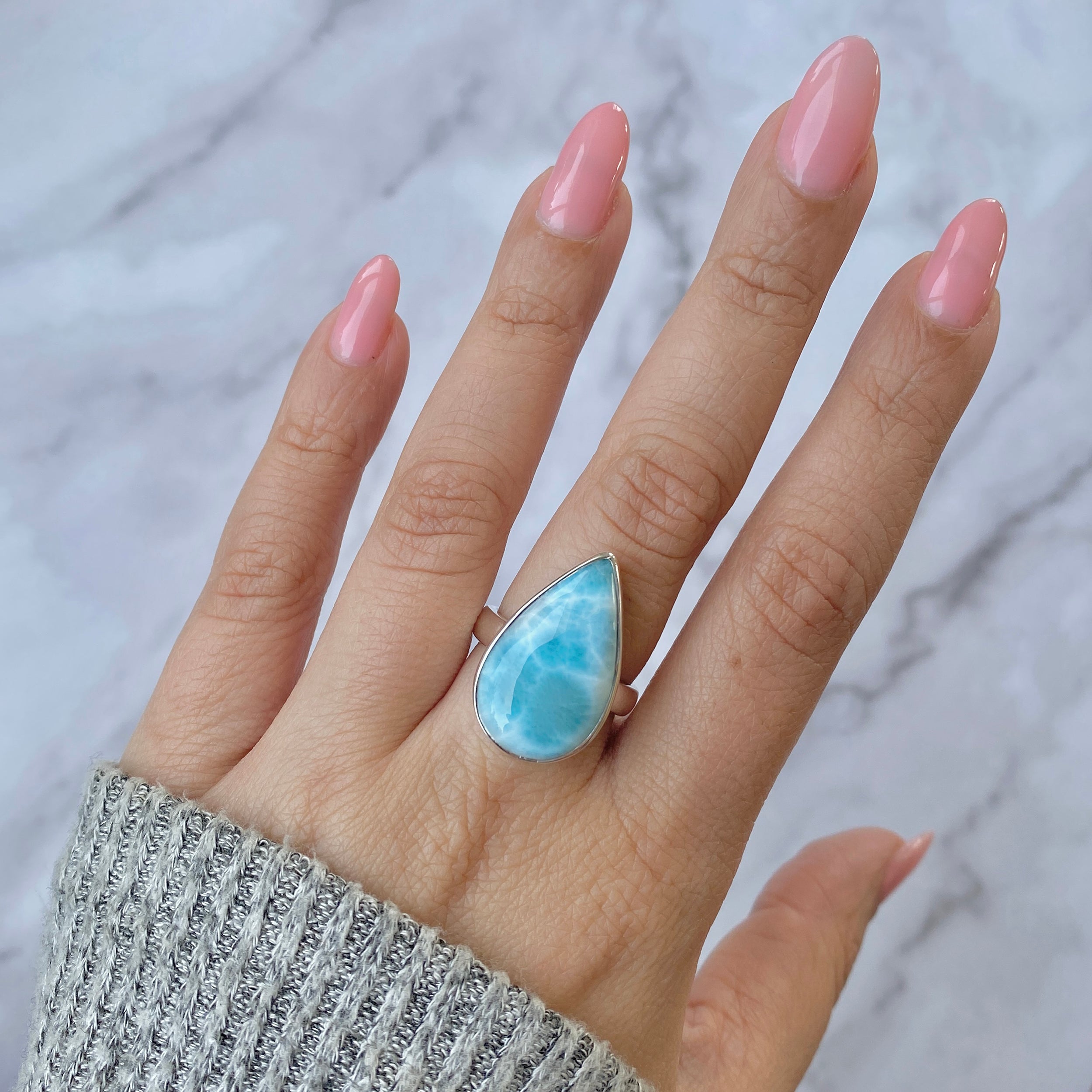 Larimar Adjustable Ring-(LAR-R-26.)