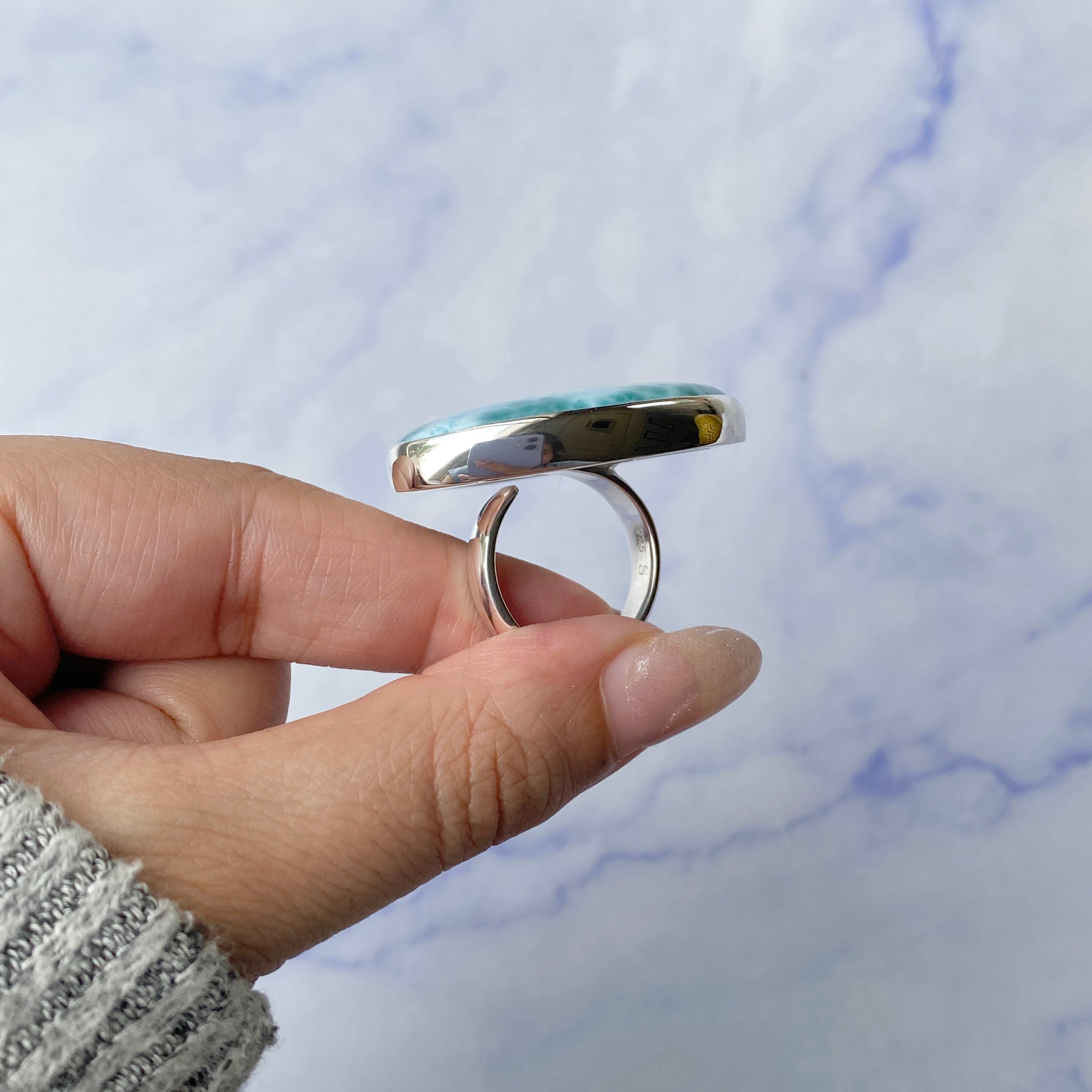 Larimar Adjustable Ring-(LAR-R-260.)