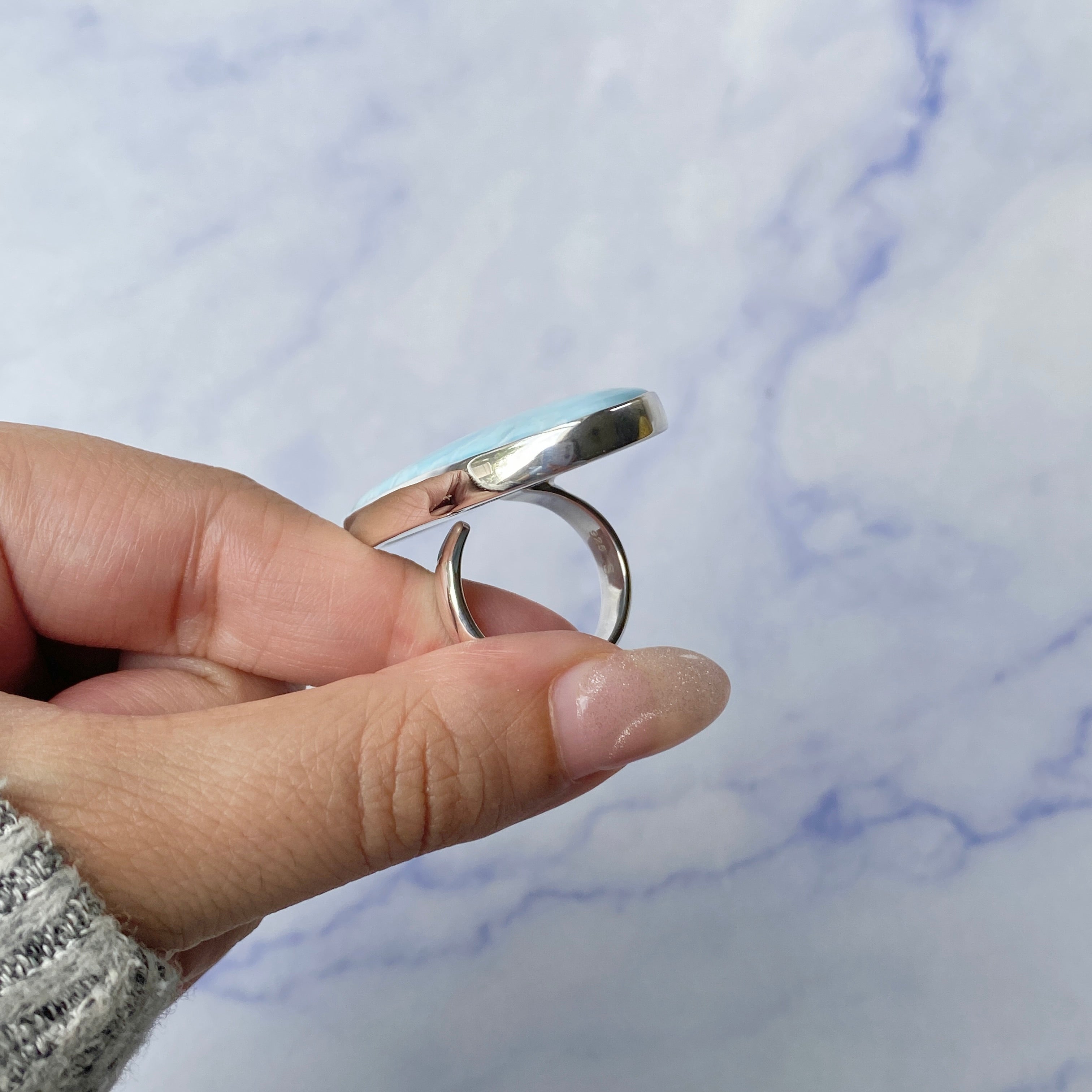 Larimar Adjustable Ring-(LAR-R-262.)