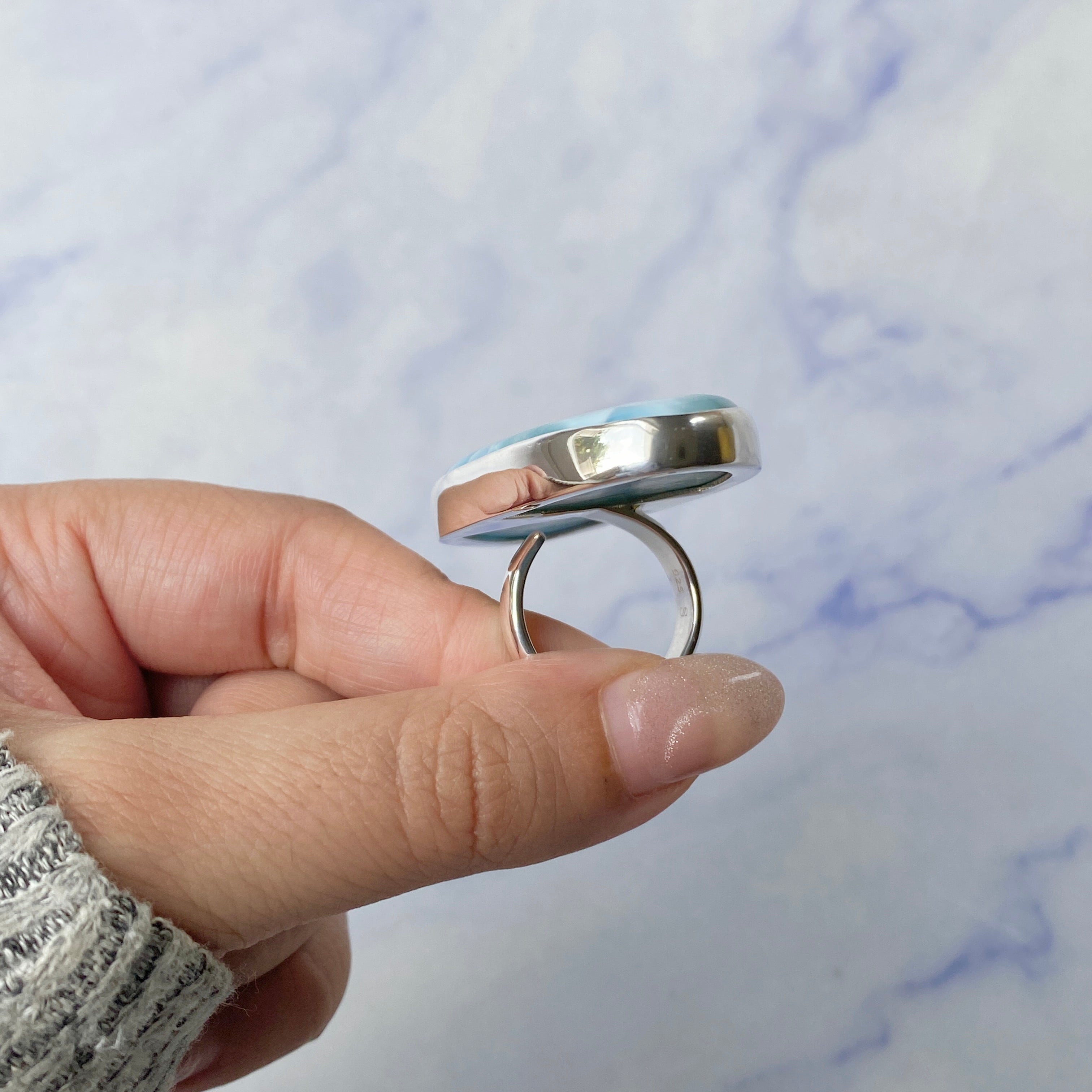 Larimar Adjustable Ring-(LAR-R-267.)