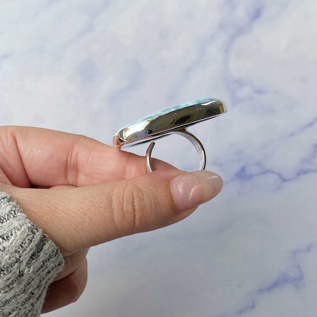 Larimar Adjustable Ring-(LAR-R-268.)