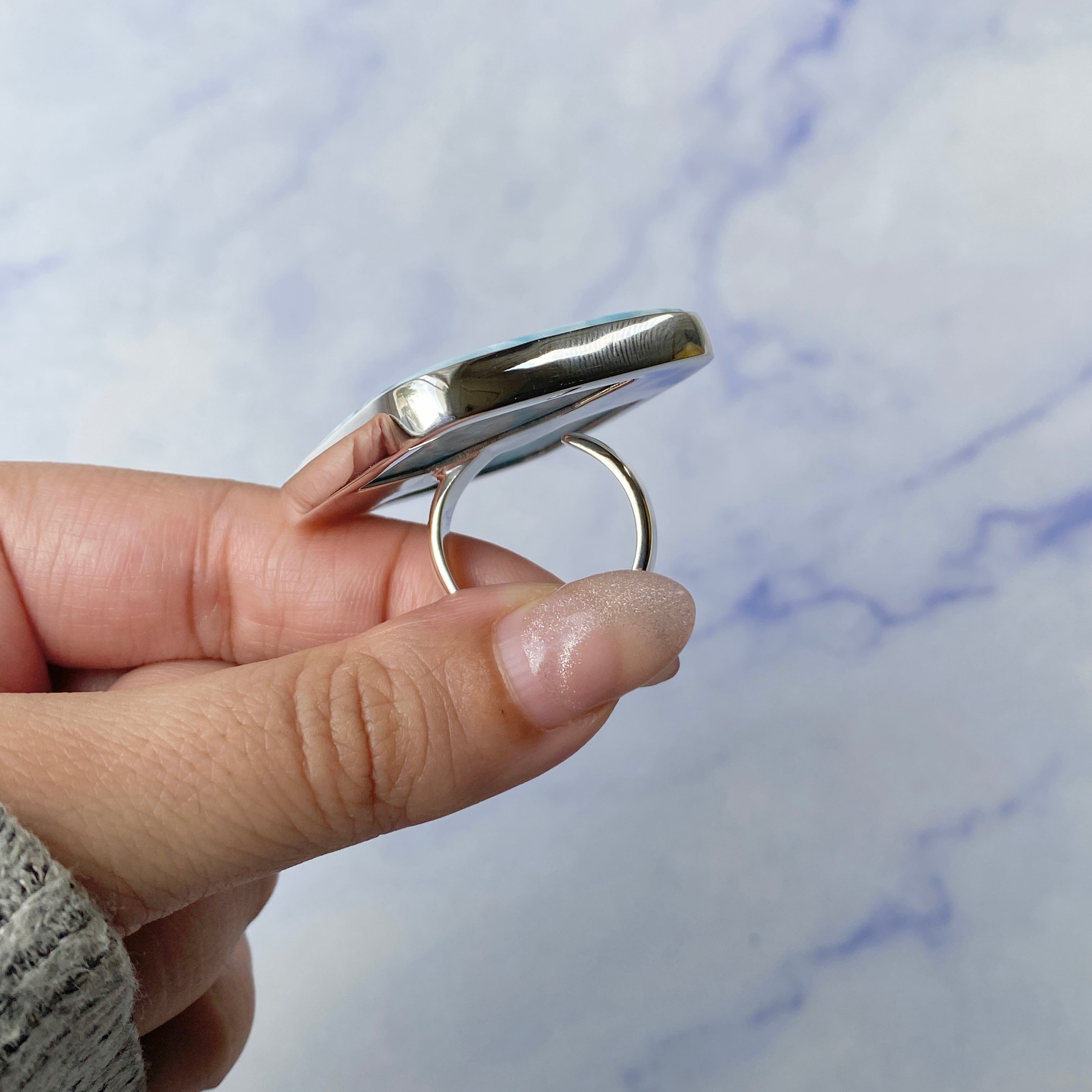 Larimar Adjustable Ring-(LAR-R-269.)