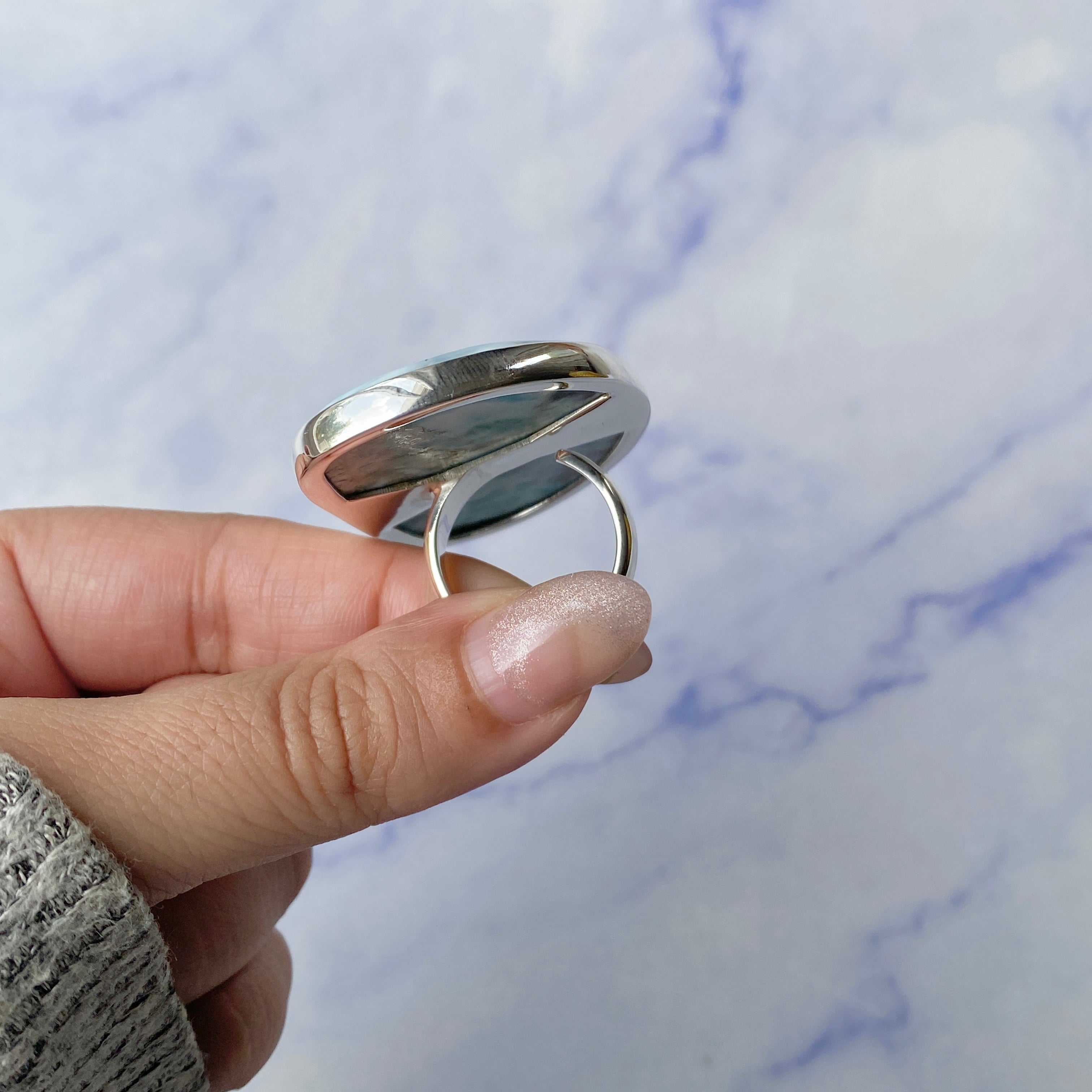 Larimar Adjustable Ring-(LAR-R-270.)