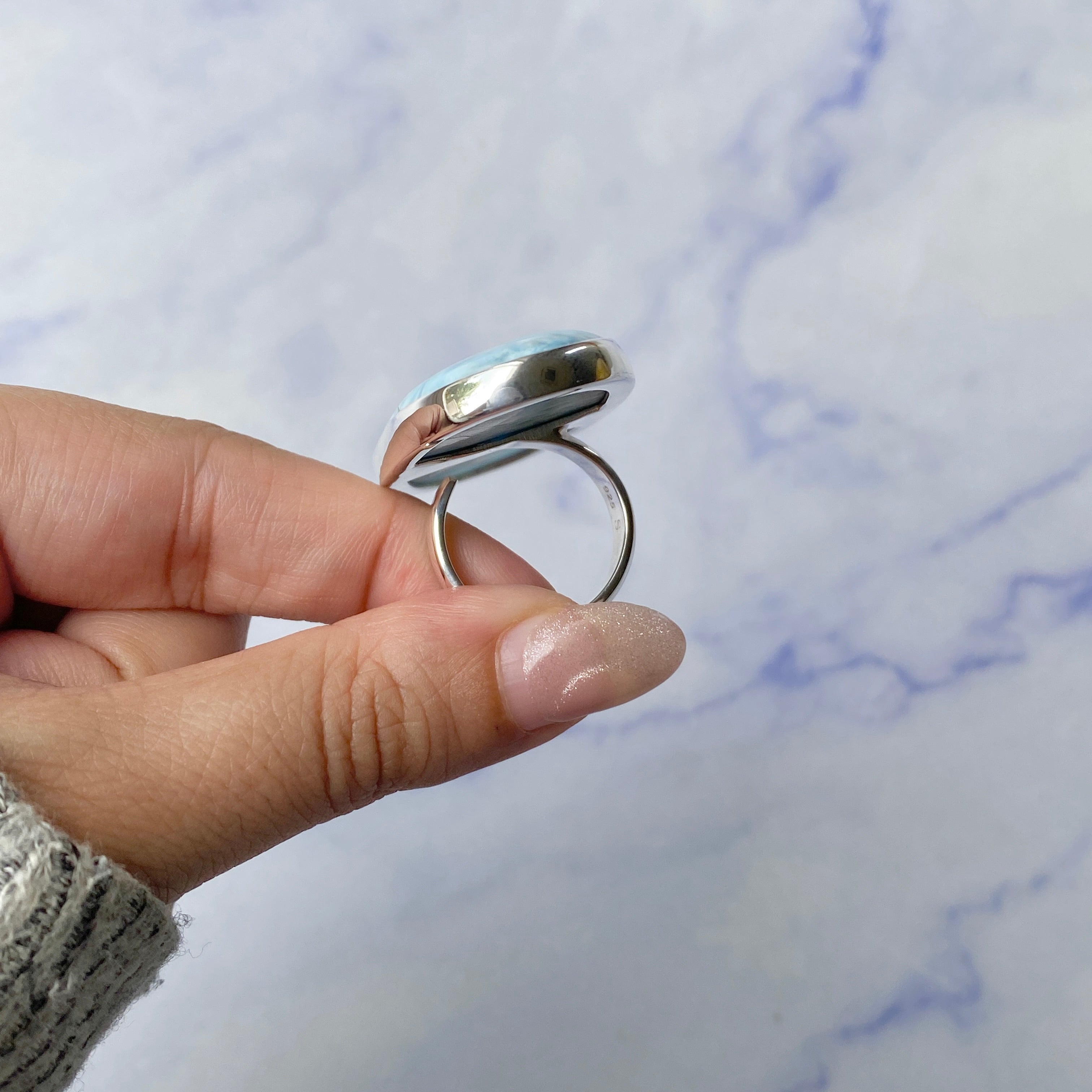 Larimar Adjustable Ring-(LAR-R-276.)