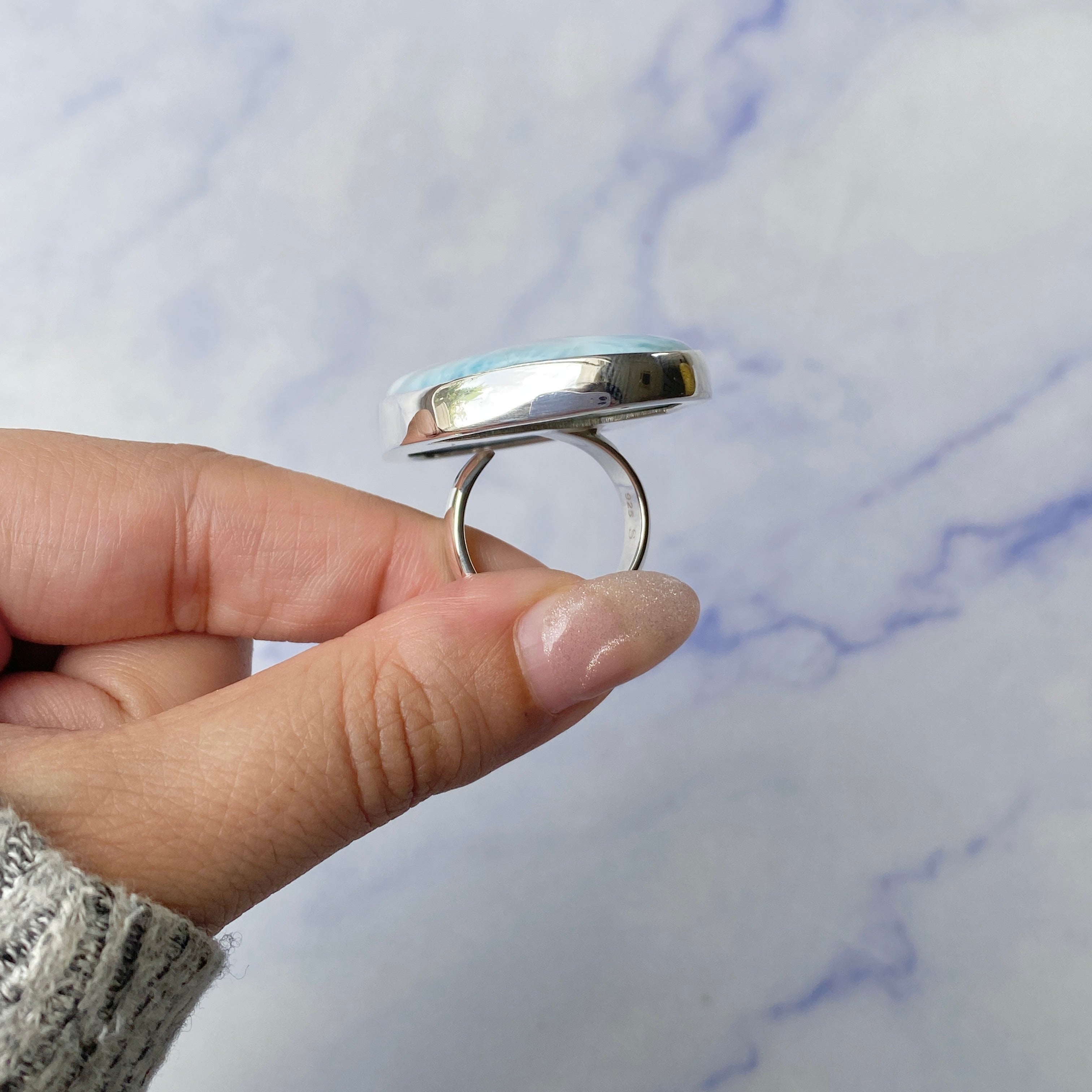 Larimar Adjustable Ring-(LAR-R-277.)