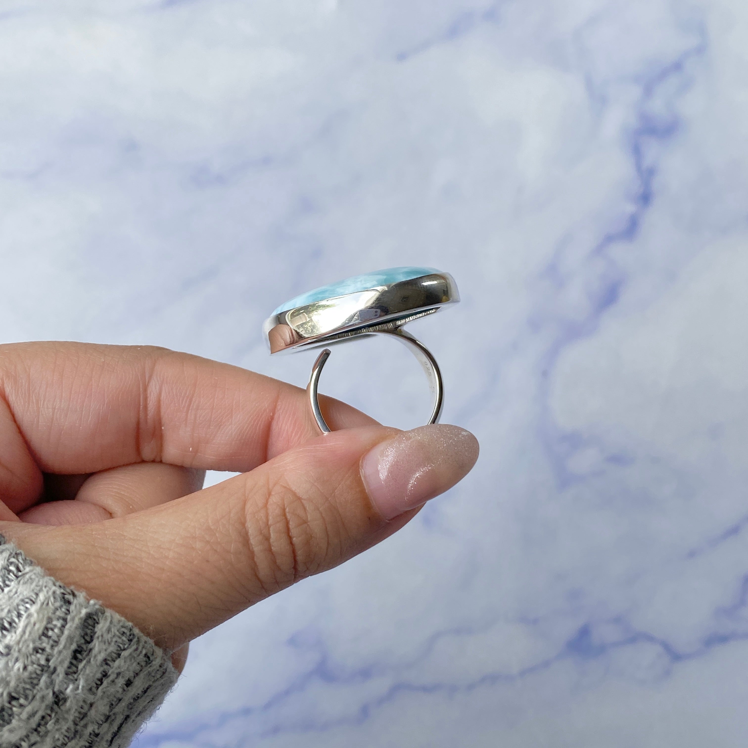 Larimar Adjustable Ring-(LAR-R-282.)