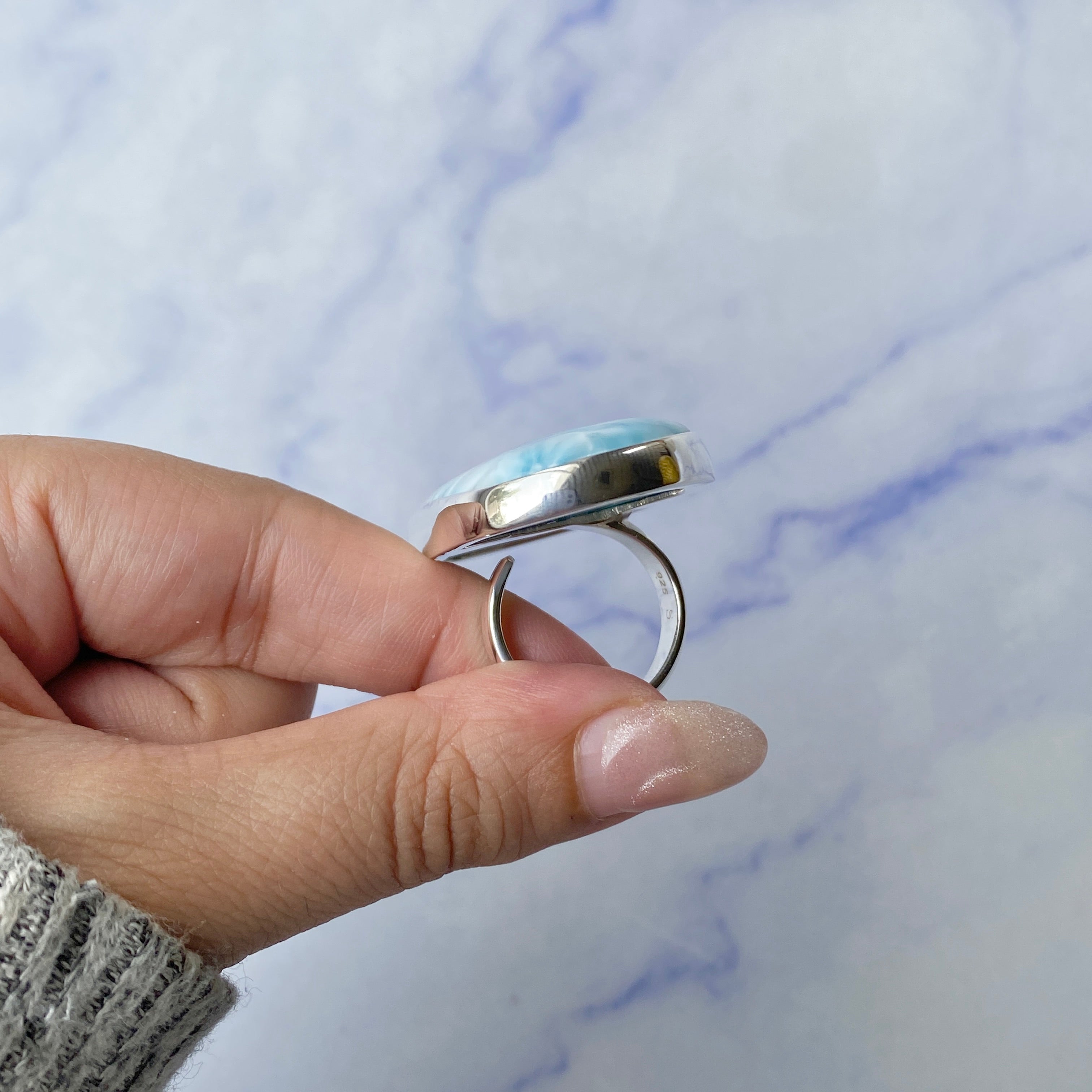 Larimar Adjustable Ring-(LAR-R-285.)