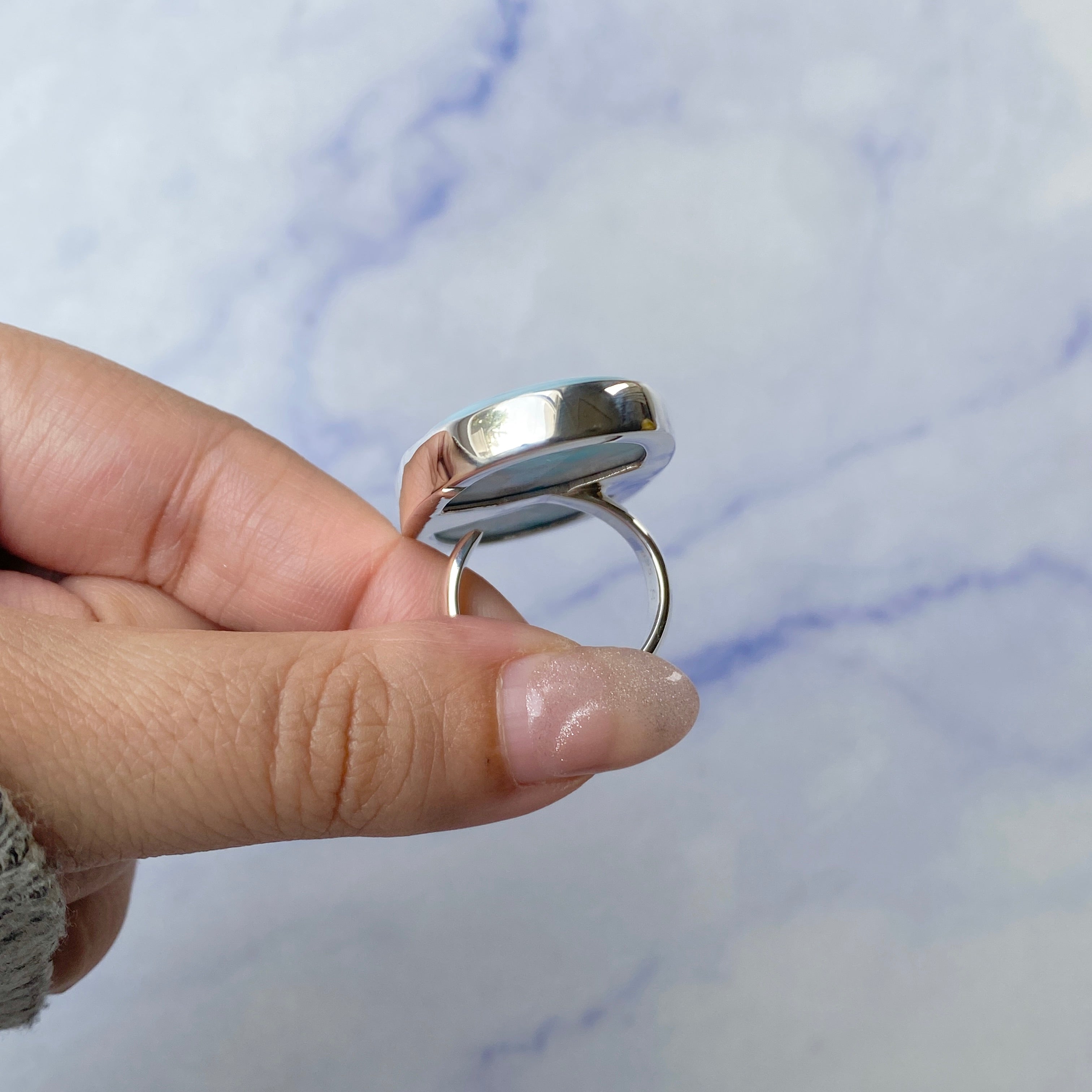 Larimar Adjustable Ring-(LAR-R-289.)