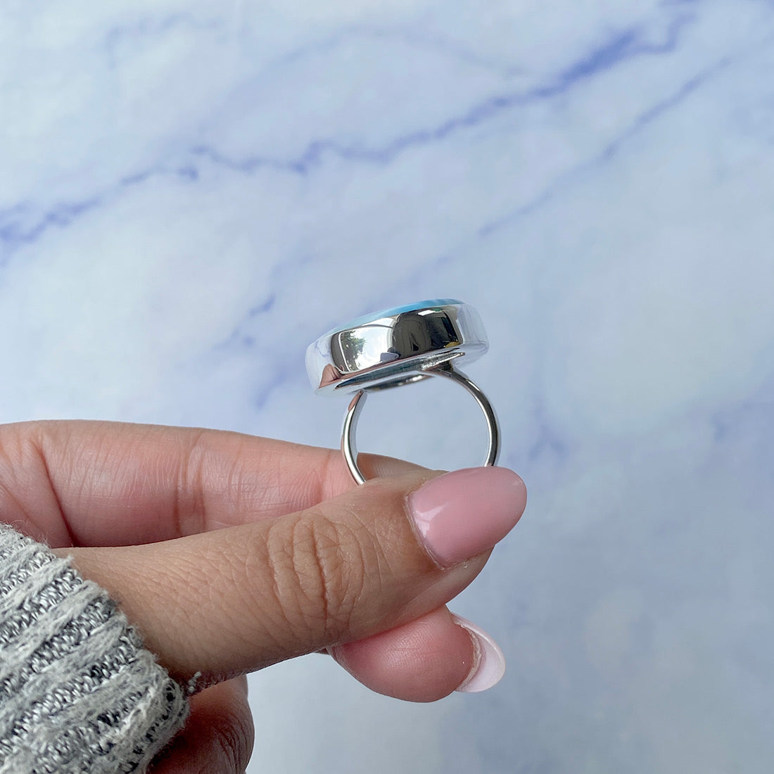 Larimar Adjustable Ring-(LAR-R-291.)