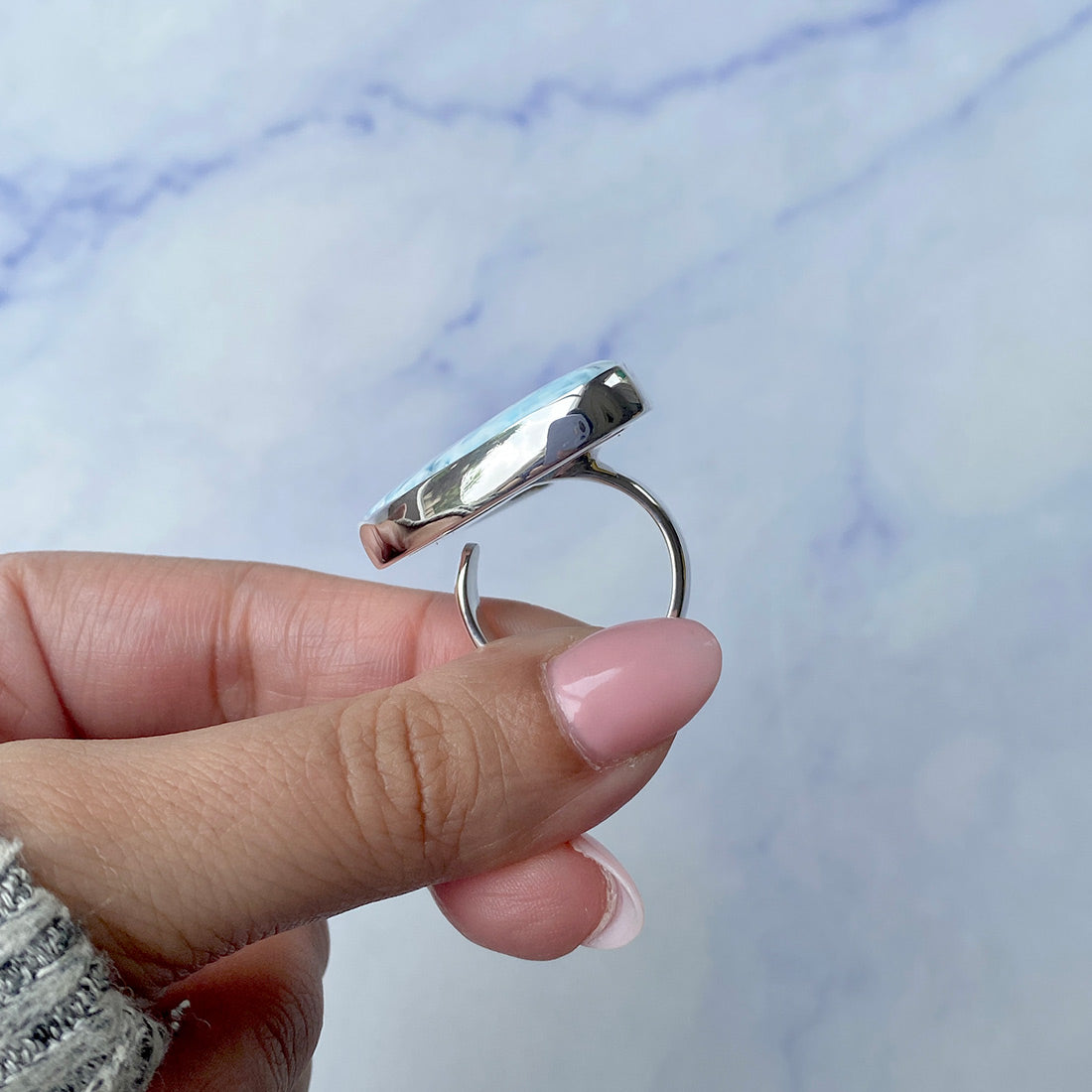 Larimar Adjustable Ring-(LAR-R-292.)