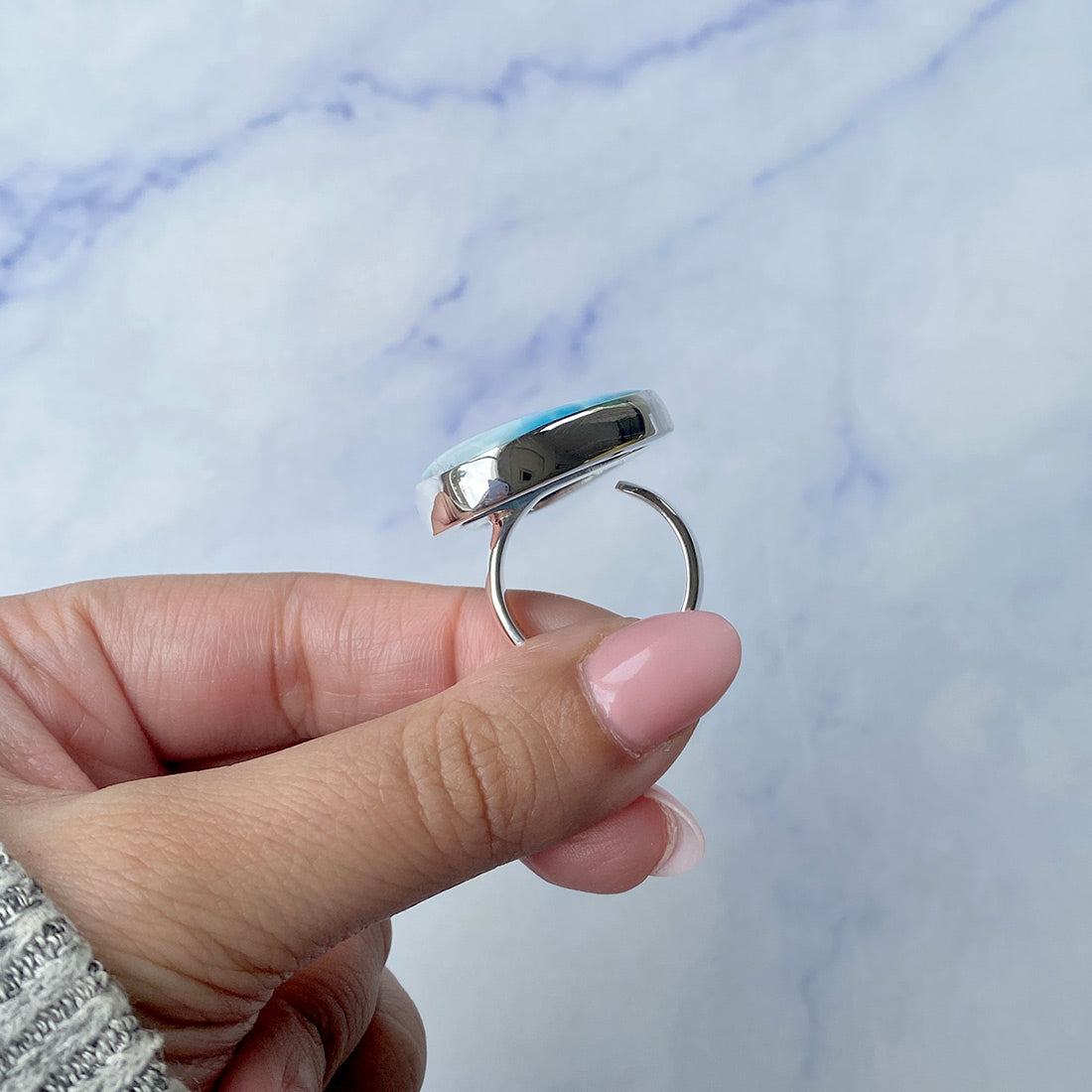 Larimar Adjustable Ring-(LAR-R-293.)