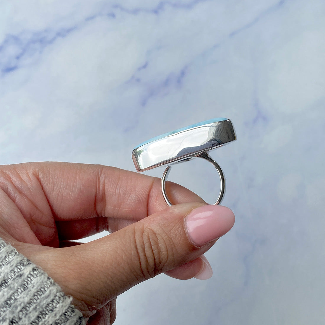 Larimar Adjustable Ring-(LAR-R-295.)