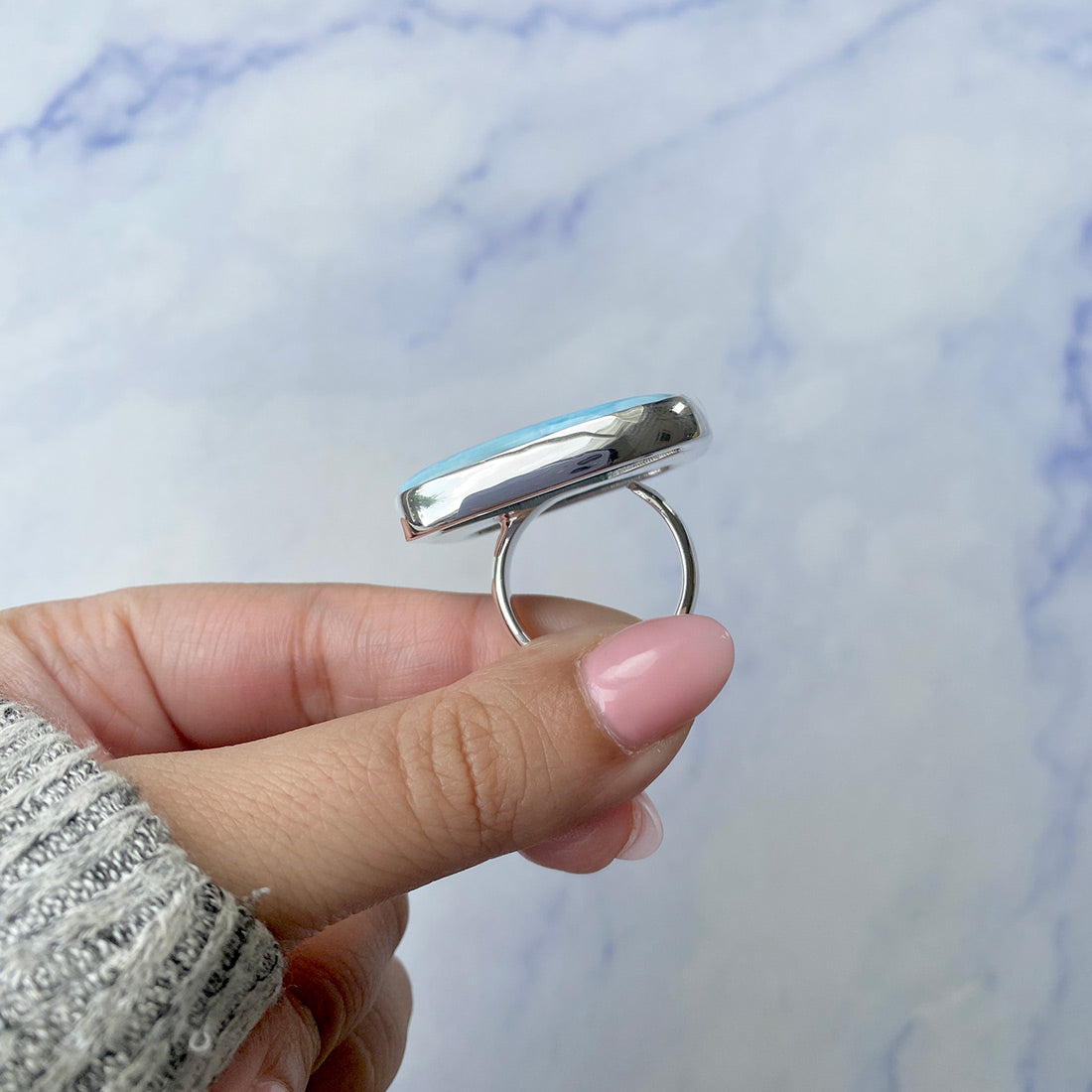 Larimar Adjustable Ring-(LAR-R-296.)