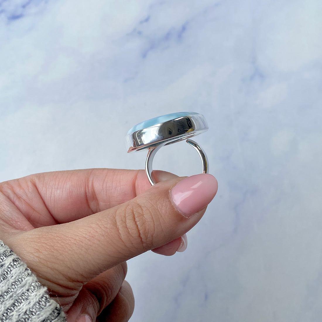 Larimar Adjustable Ring-(LAR-R-297.)