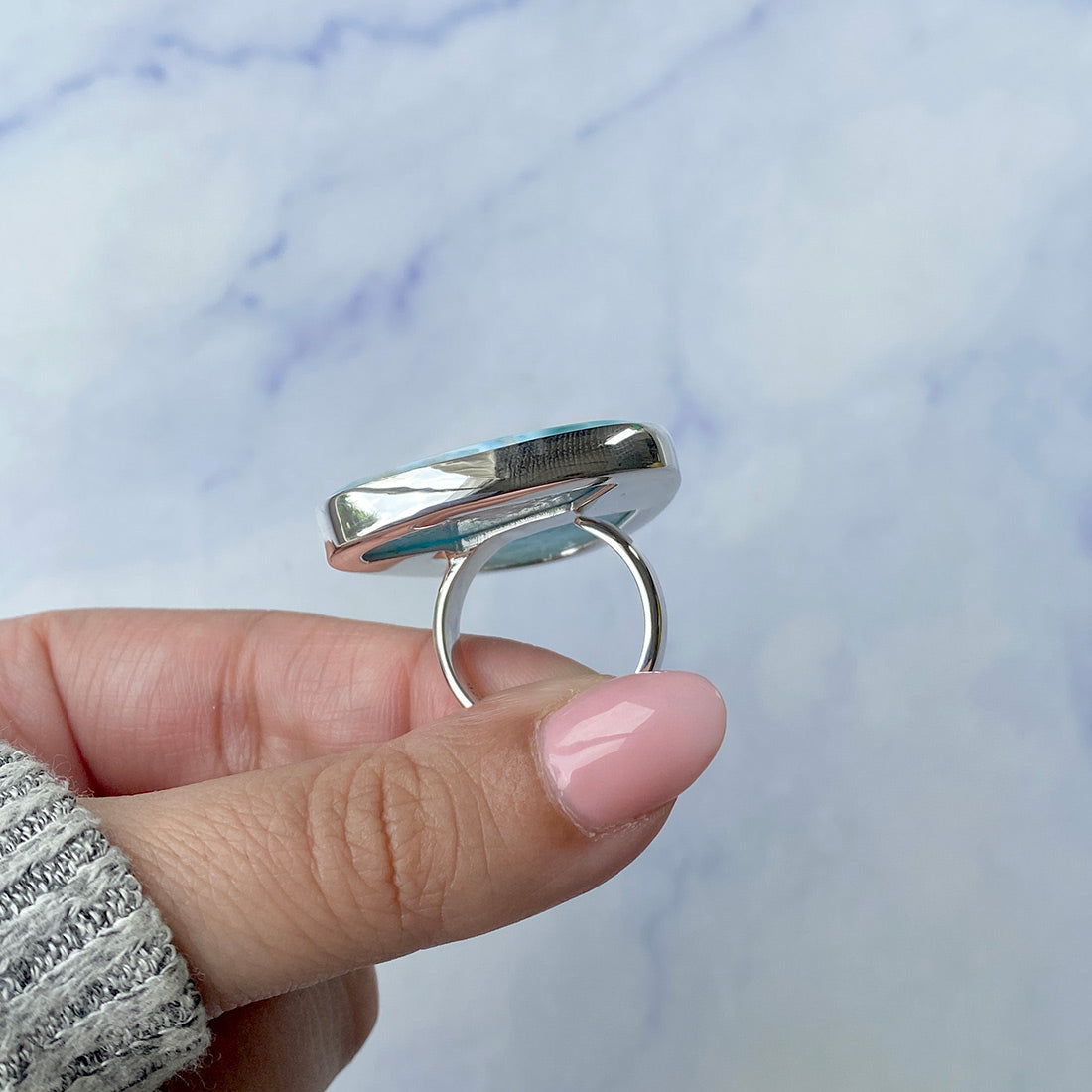 Larimar Adjustable Ring-(LAR-R-299.)