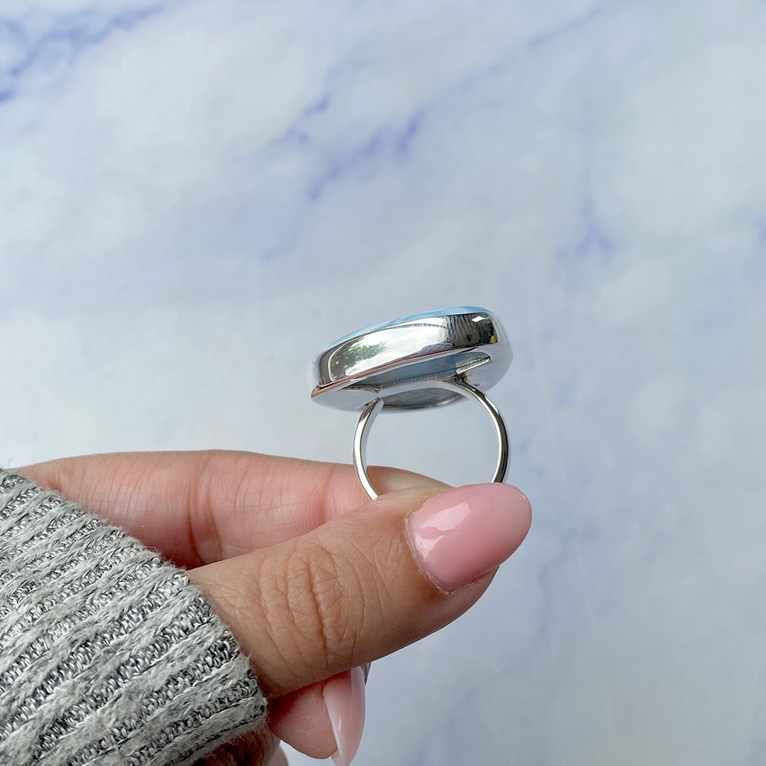 Larimar Adjustable Ring-(LAR-R-302.)