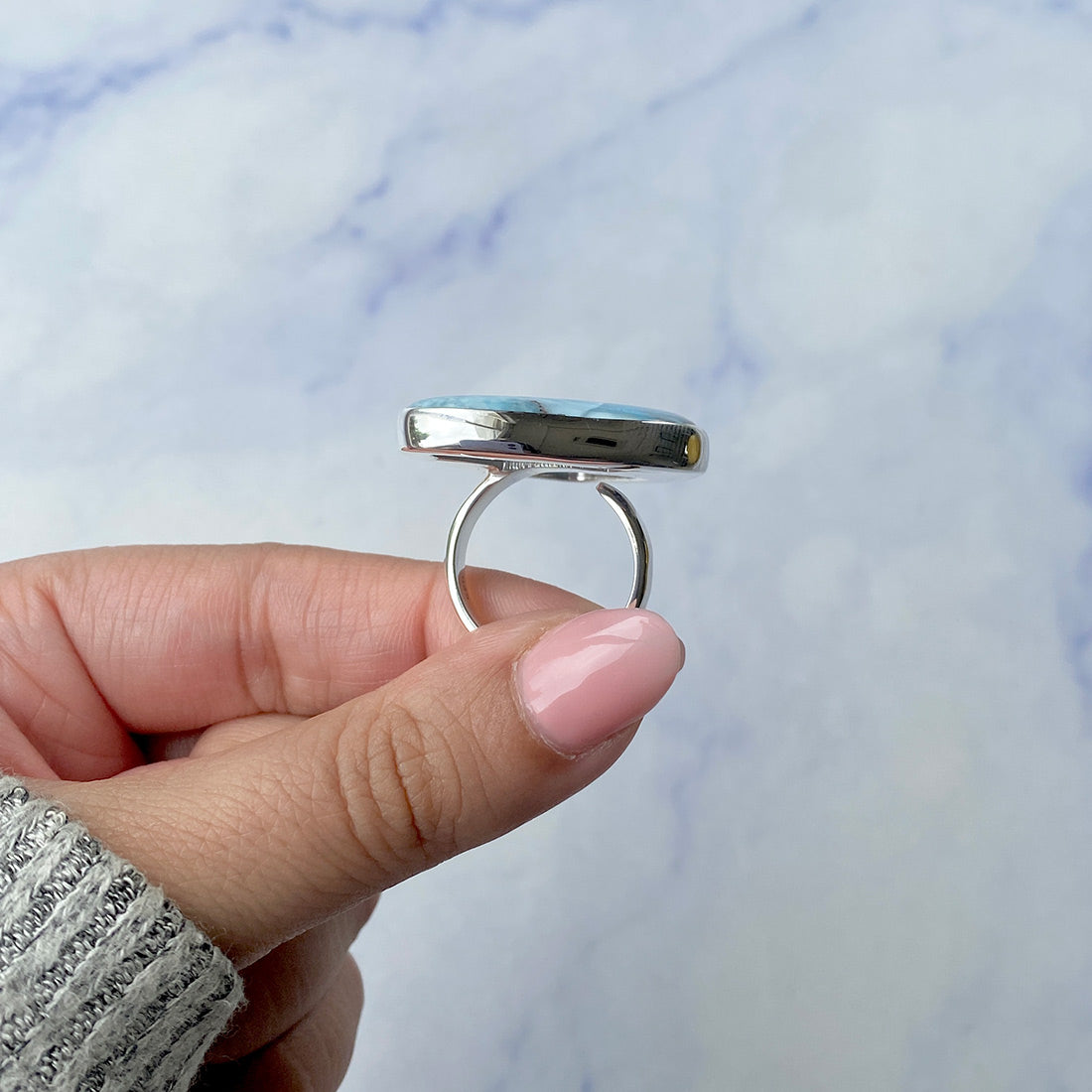 Larimar Adjustable Ring-(LAR-R-307.)