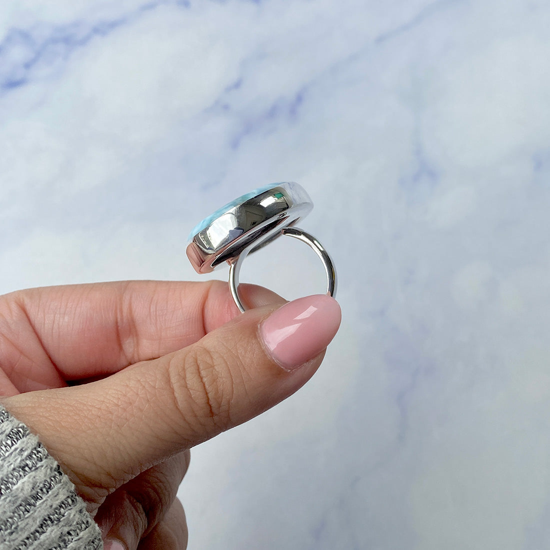 Larimar Adjustable Ring-(LAR-R-308.)