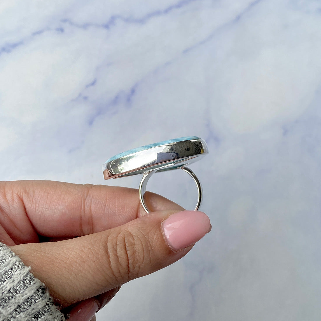 Larimar Adjustable Ring-(LAR-R-312.)