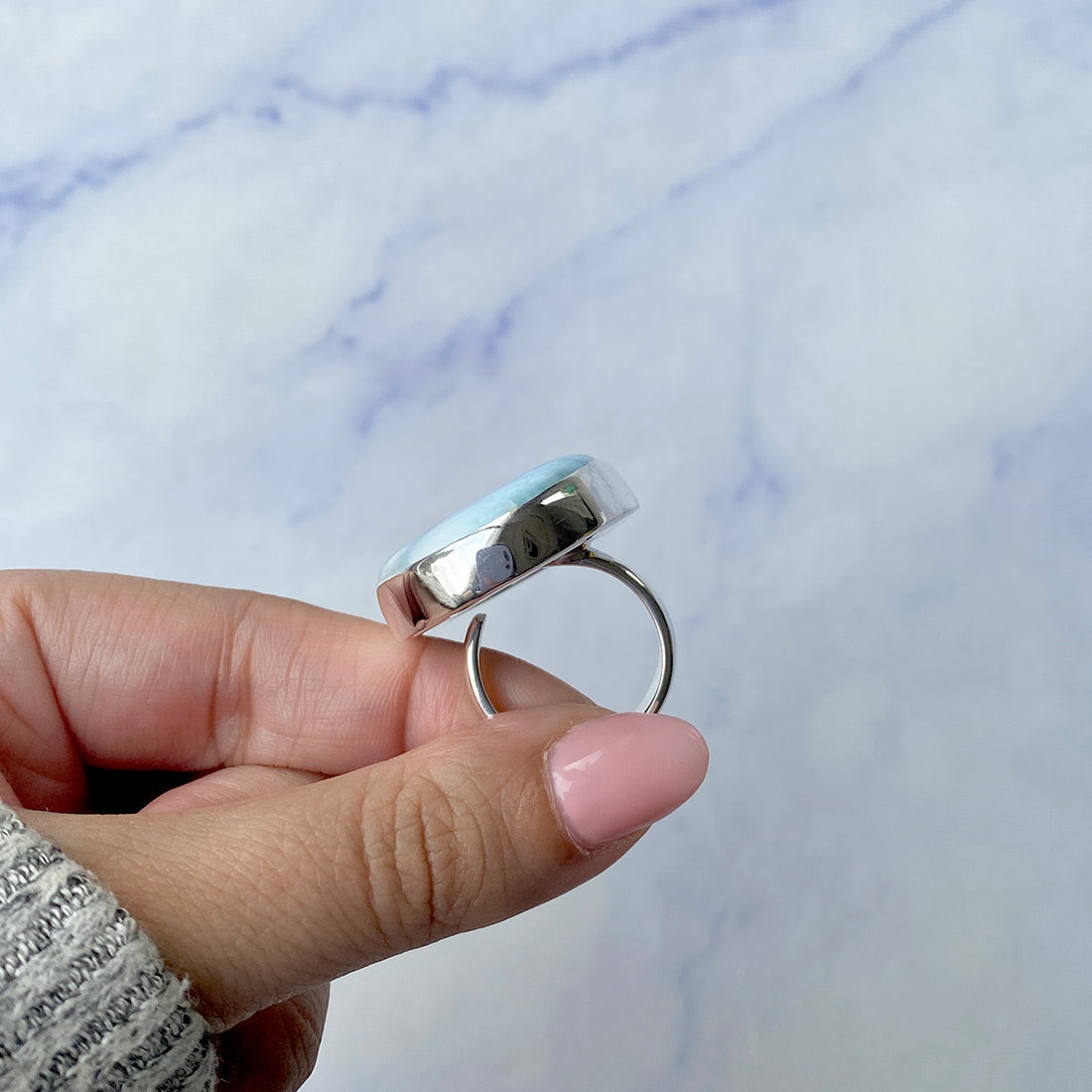 Larimar Adjustable Ring-(LAR-R-314.)