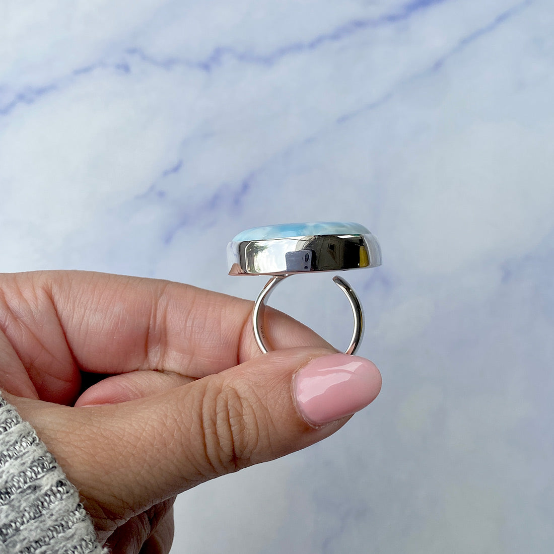 Larimar Adjustable Ring-(LAR-R-316.)