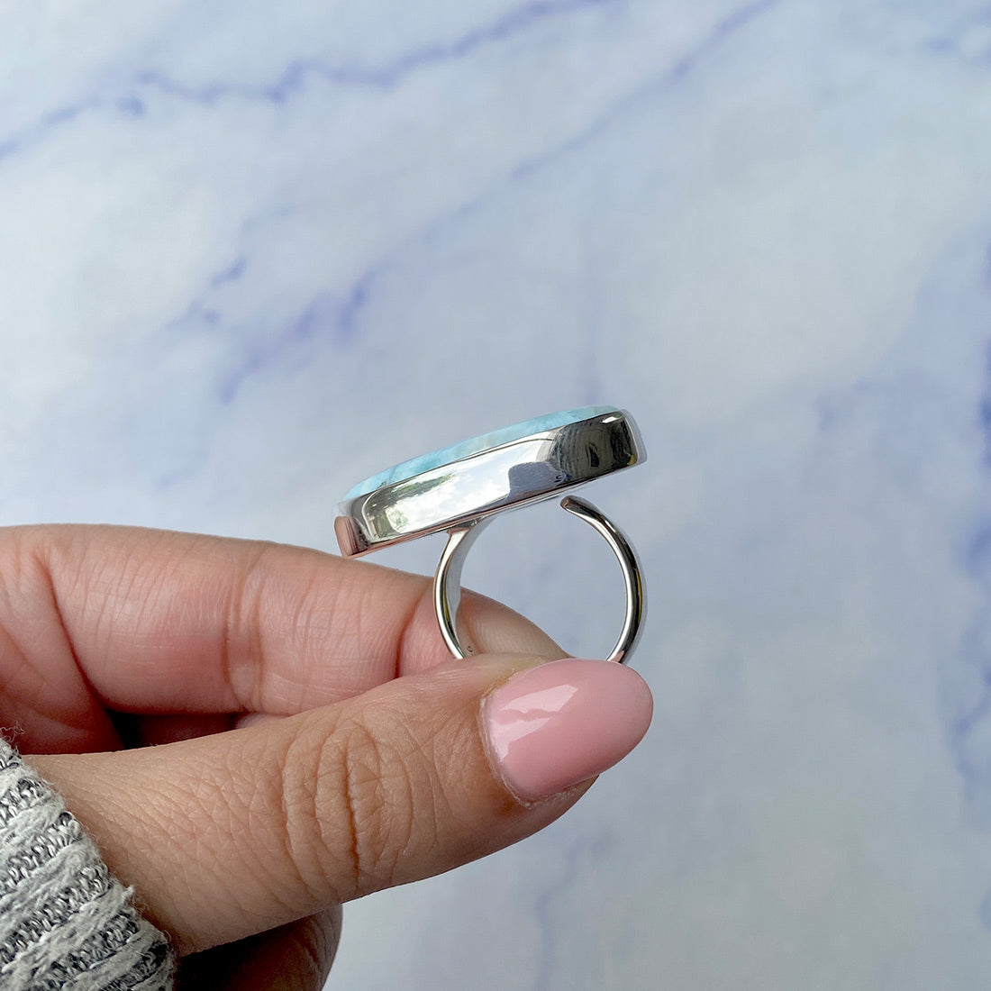 Larimar Adjustable Ring-(LAR-R-317.)