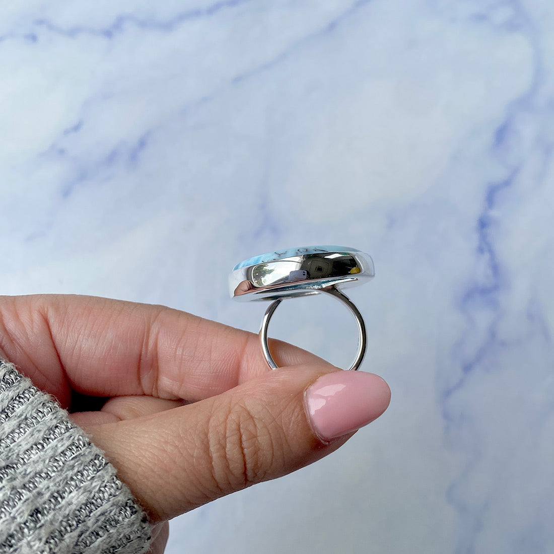 Larimar Adjustable Ring-(LAR-R-318.)