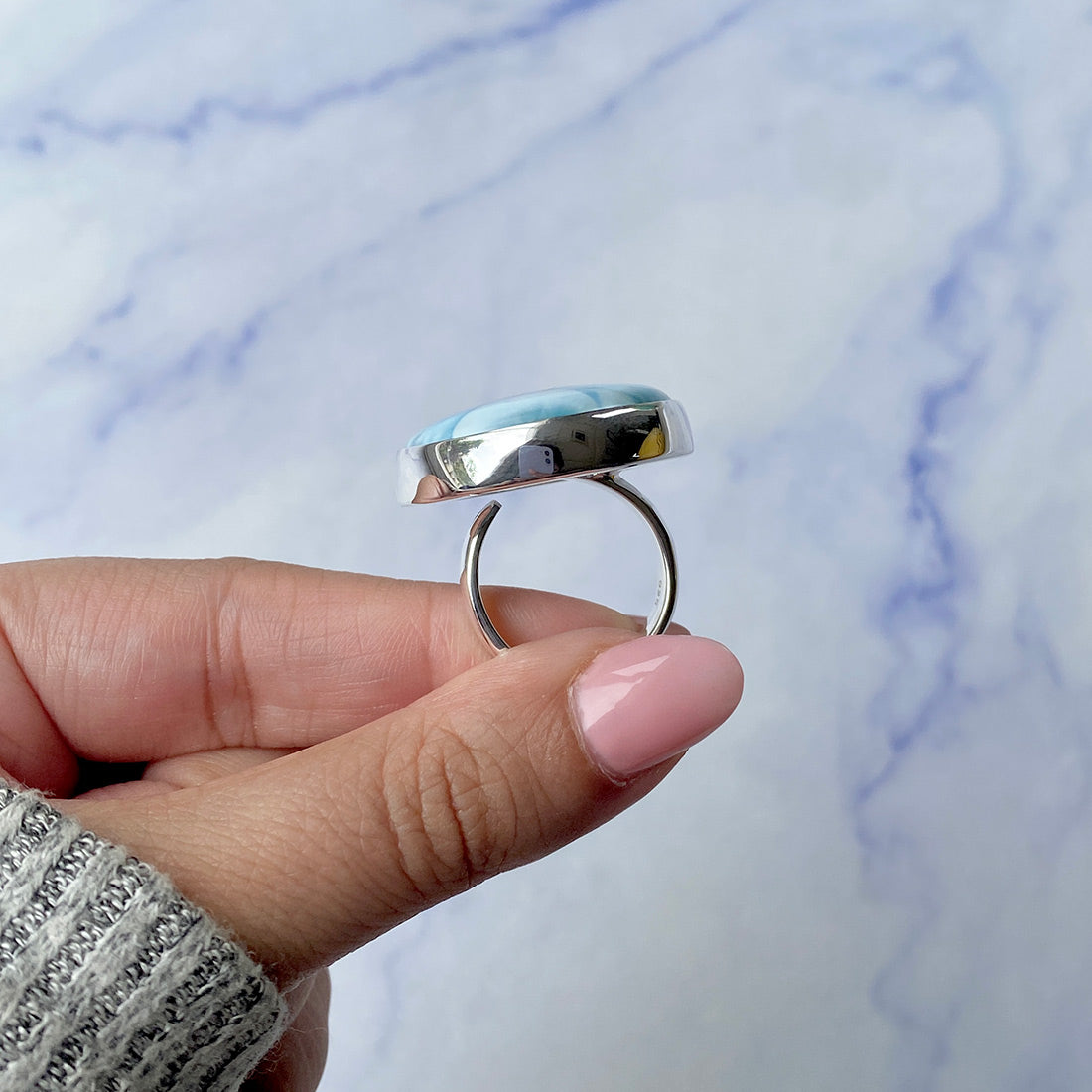 Larimar Adjustable Ring-(LAR-R-320.)