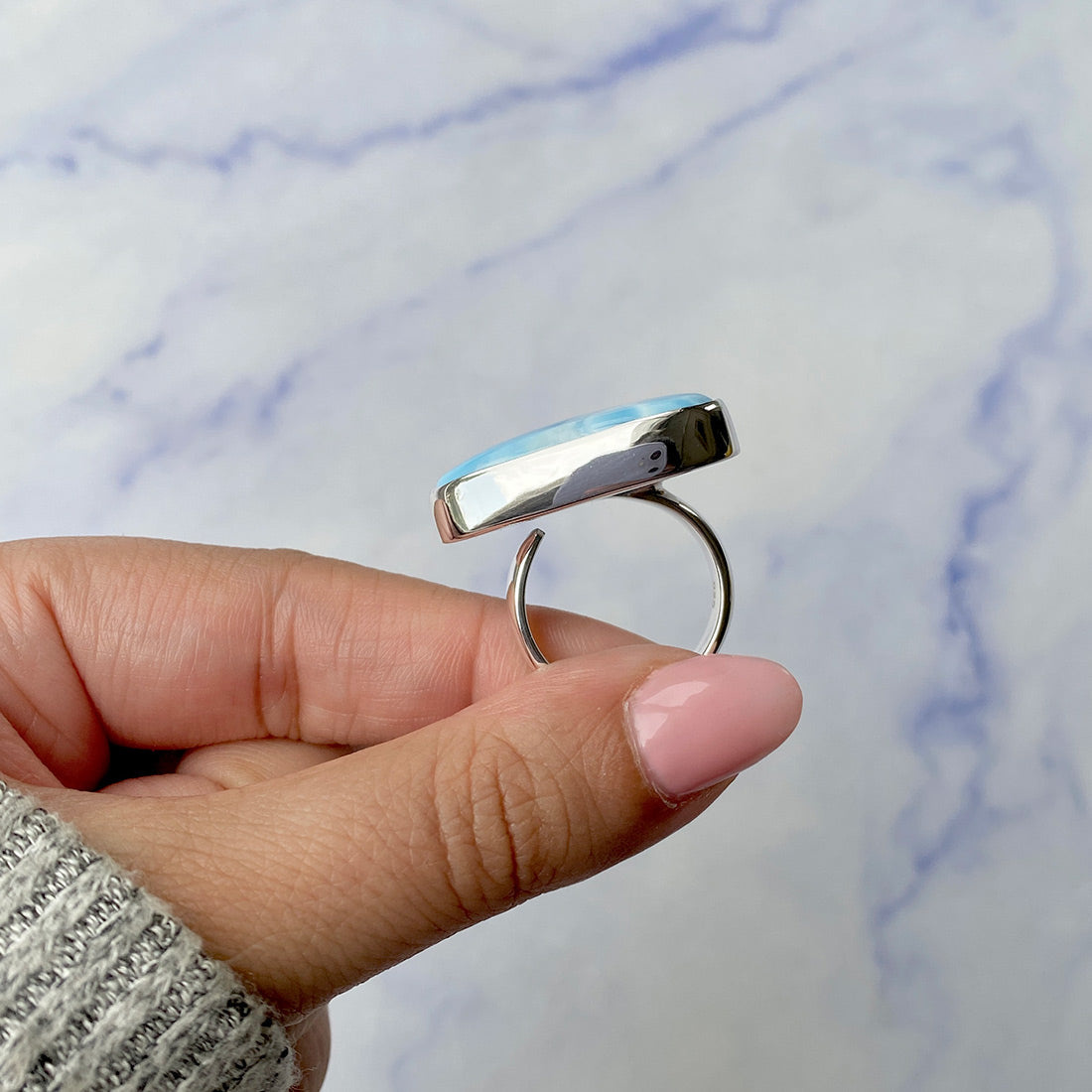 Larimar Adjustable Ring-(LAR-R-322.)