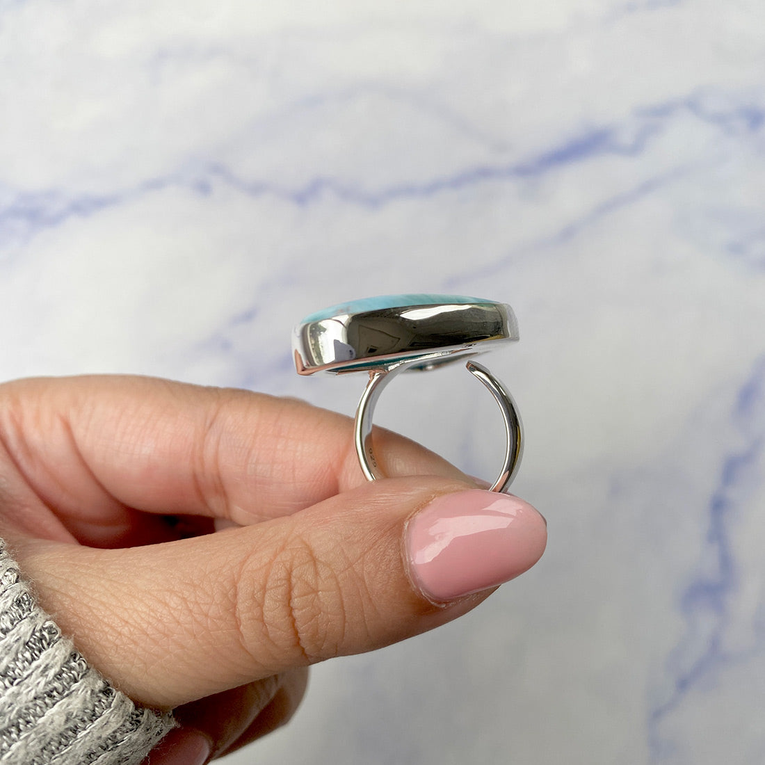 Larimar Adjustable Ring-(LAR-R-326.)