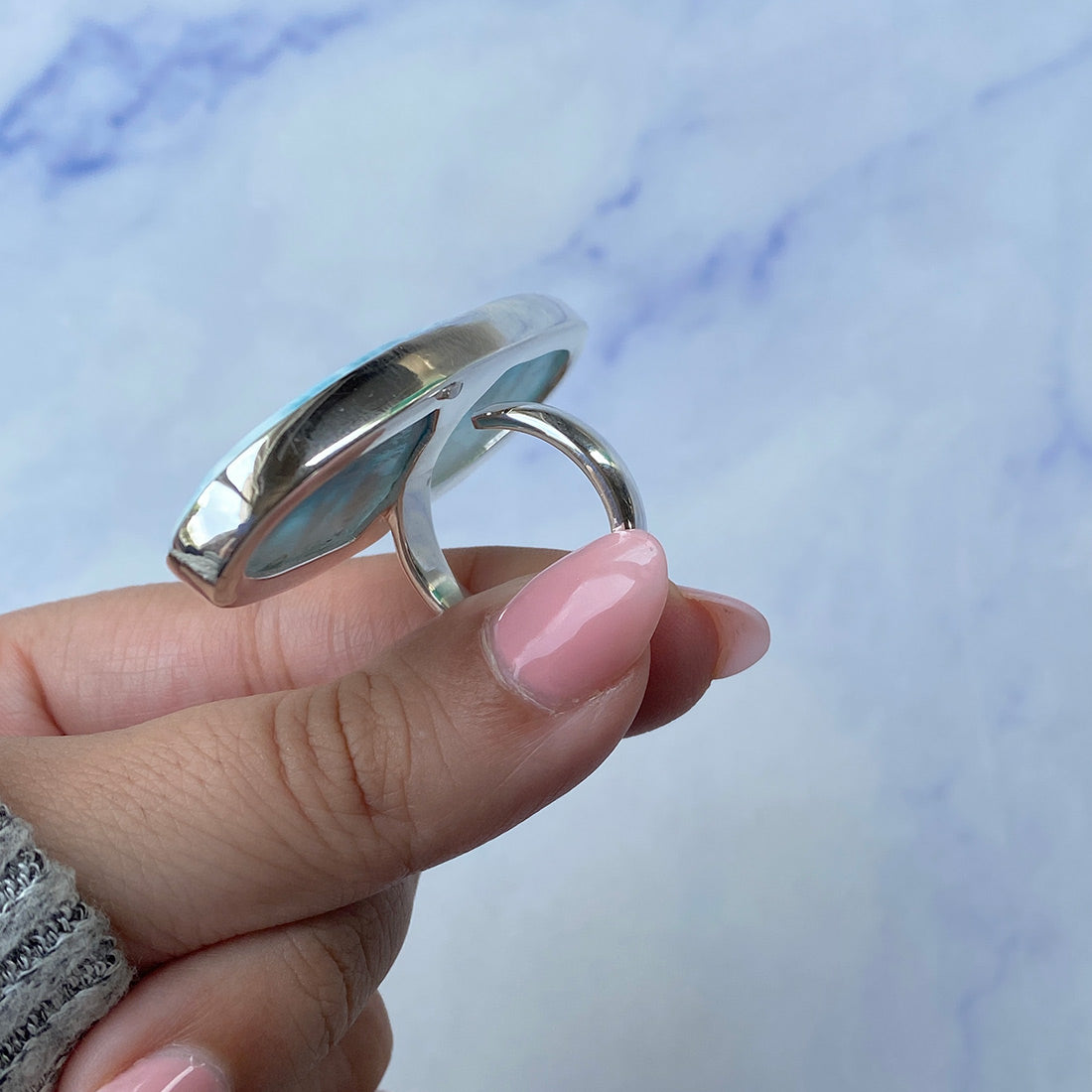 Larimar Adjustable Ring-(LAR-R-327.)