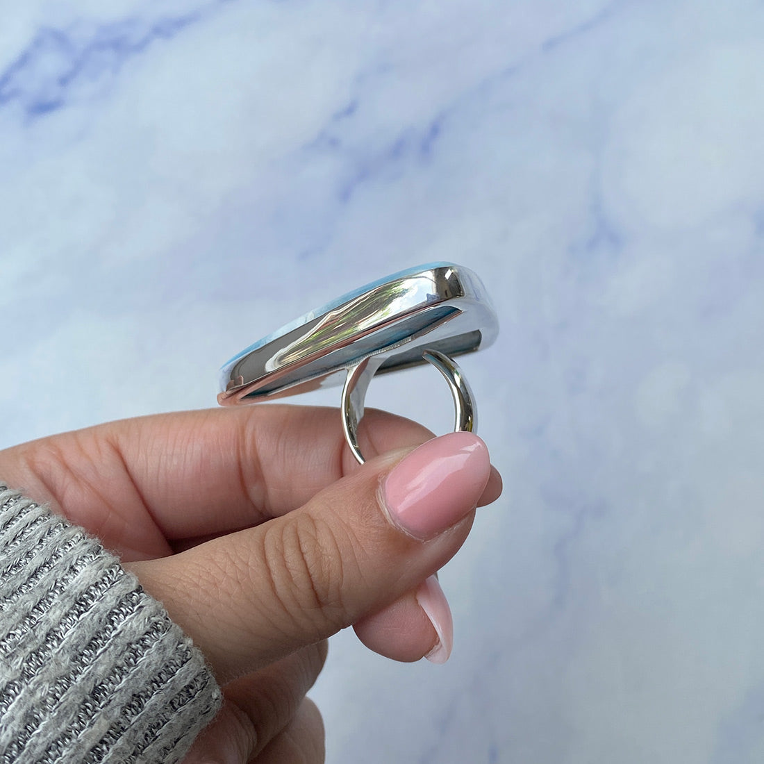 Larimar Adjustable Ring-(LAR-R-330.)