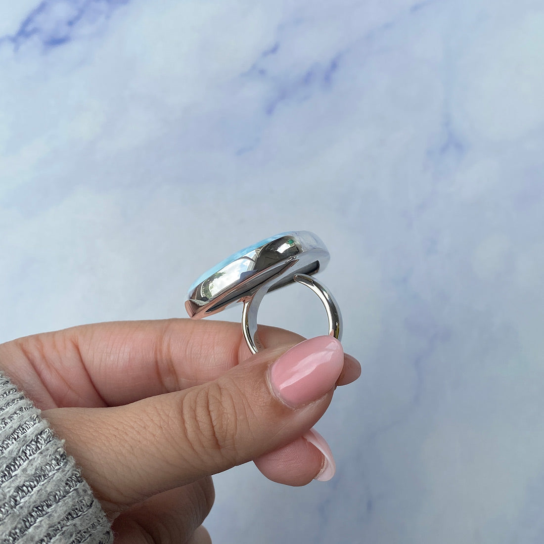 Larimar Adjustable Ring-(LAR-R-334.)