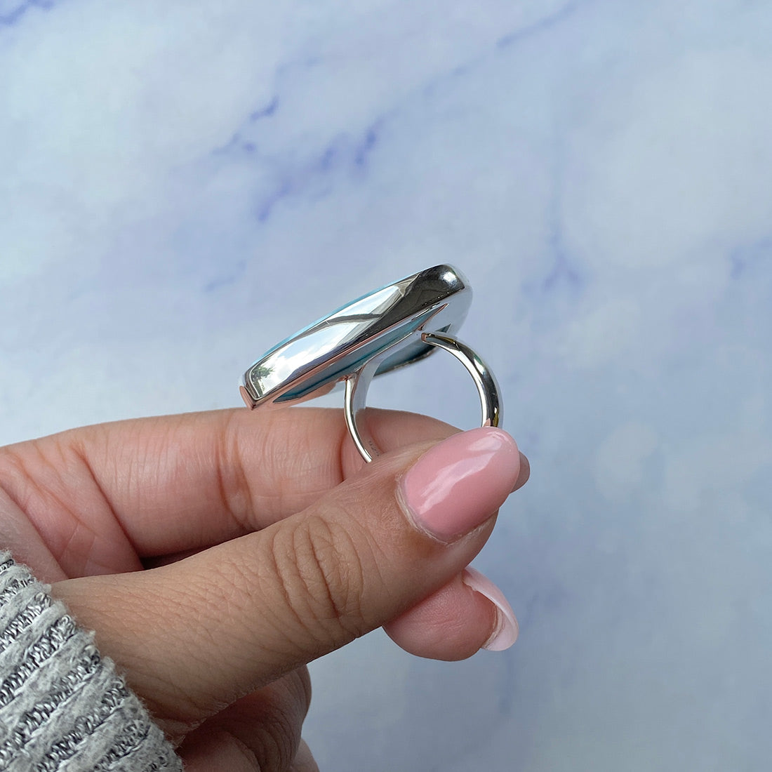 Larimar Adjustable Ring-(LAR-R-335.)