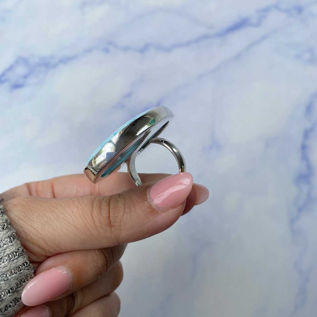 Larimar Adjustable Ring-(LAR-R-339.)