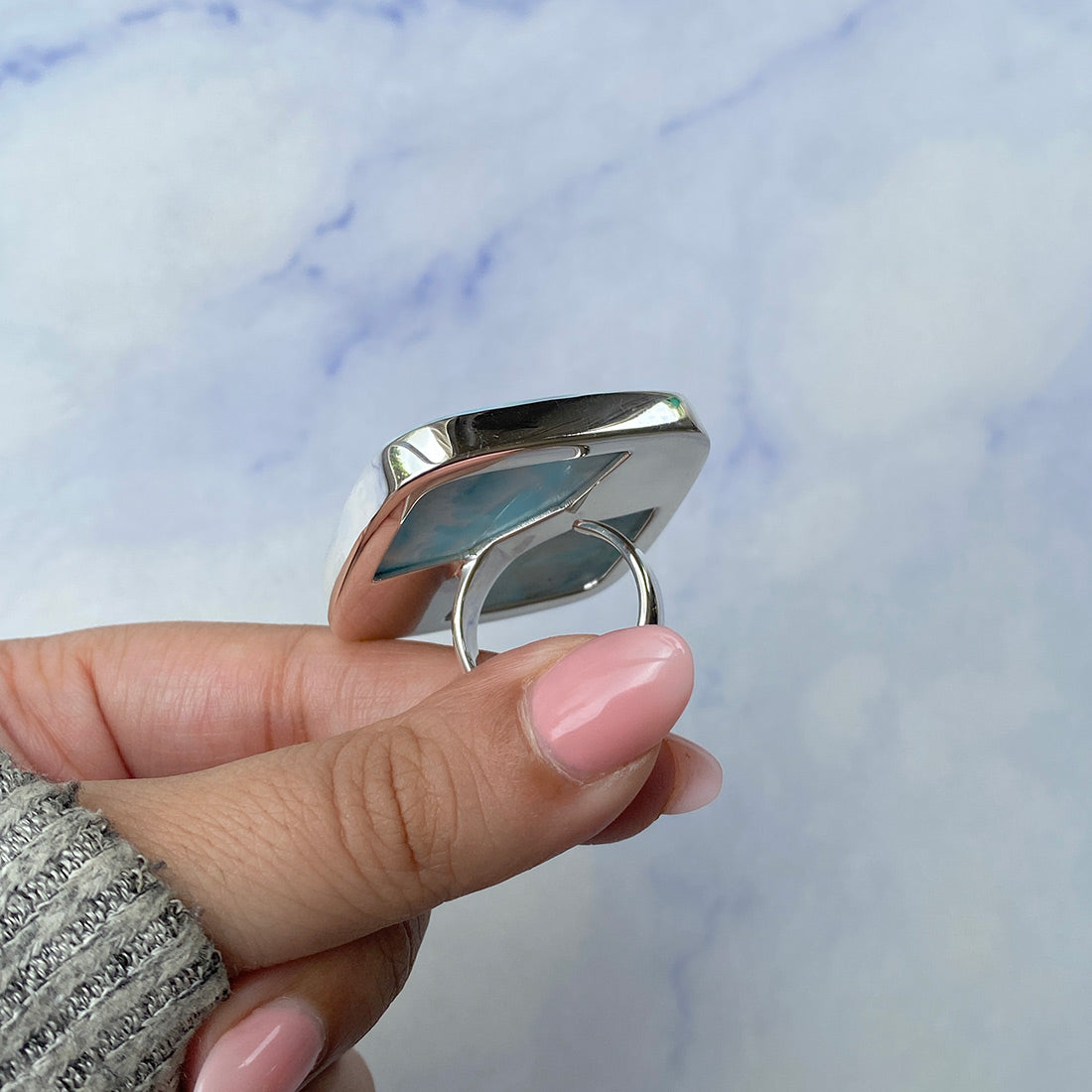 Larimar Adjustable Ring-(LAR-R-340.)