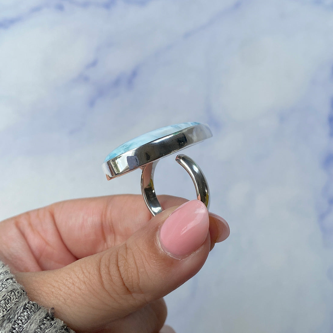 Larimar Adjustable Ring-(LAR-R-342.)