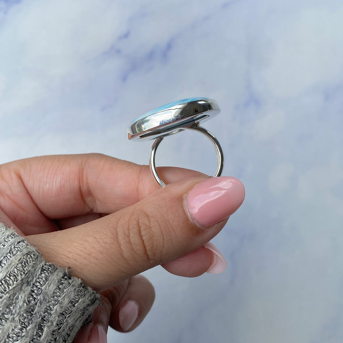 Larimar Adjustable Ring-(LAR-R-345.)