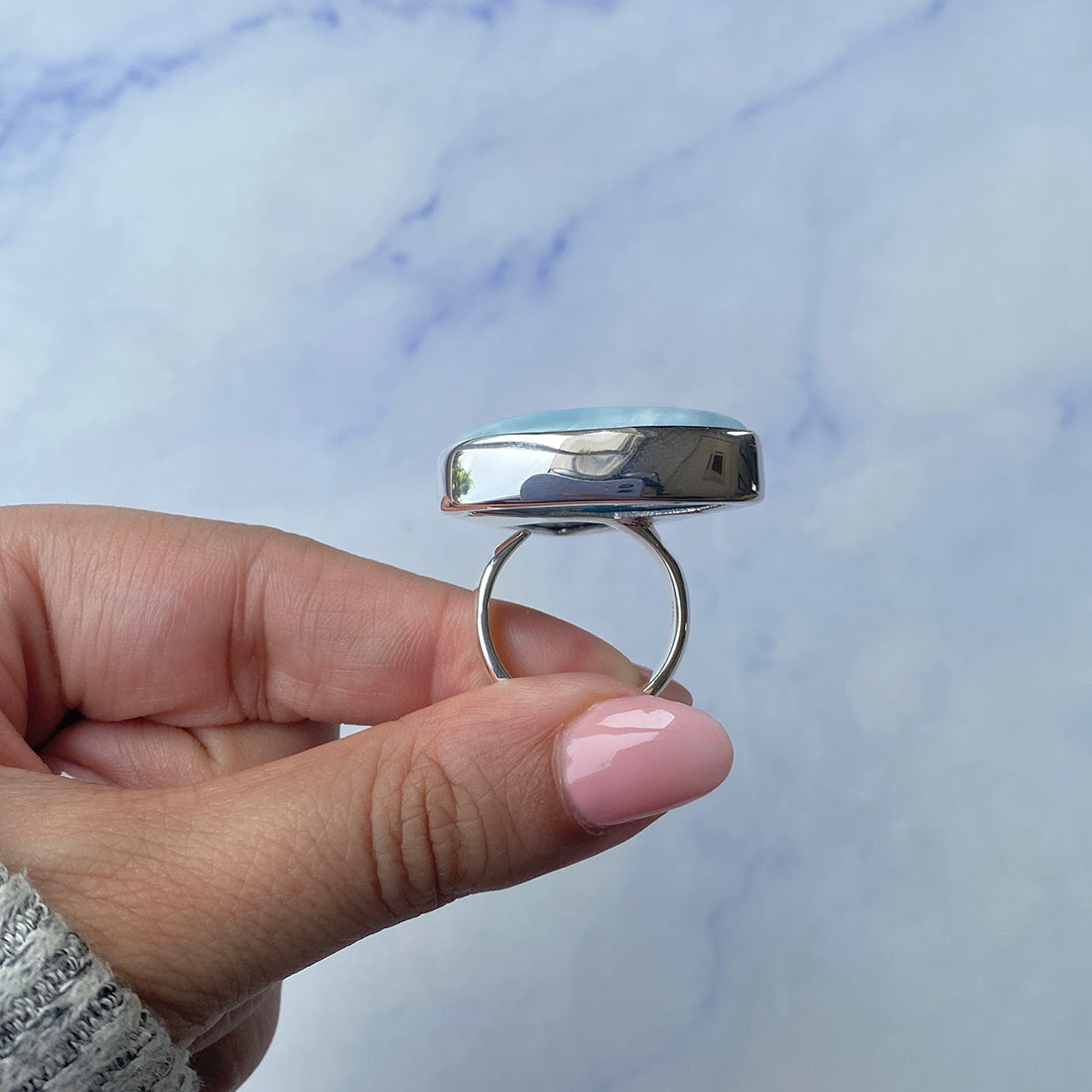 Larimar Adjustable Ring-(LAR-R-351.)